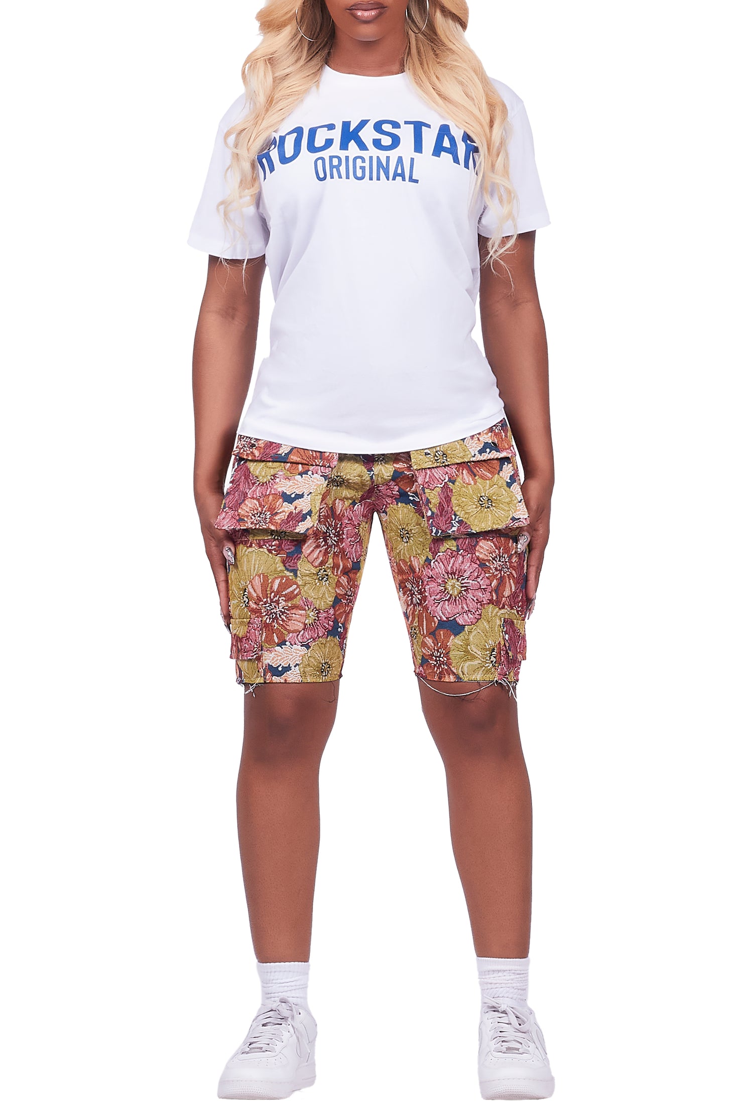 Sherita White/Multi T-Shirt Short Set