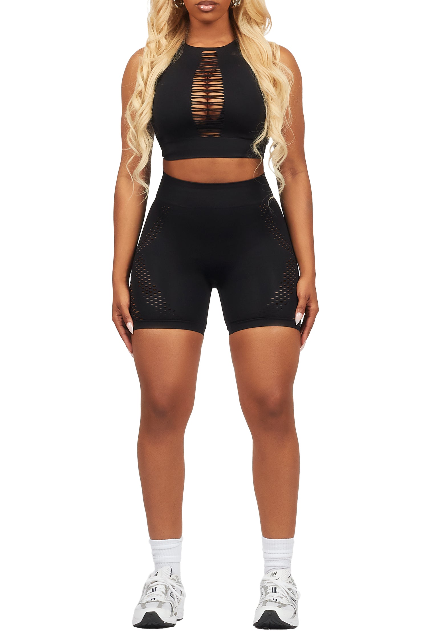 Mollie Black Bike Short Set