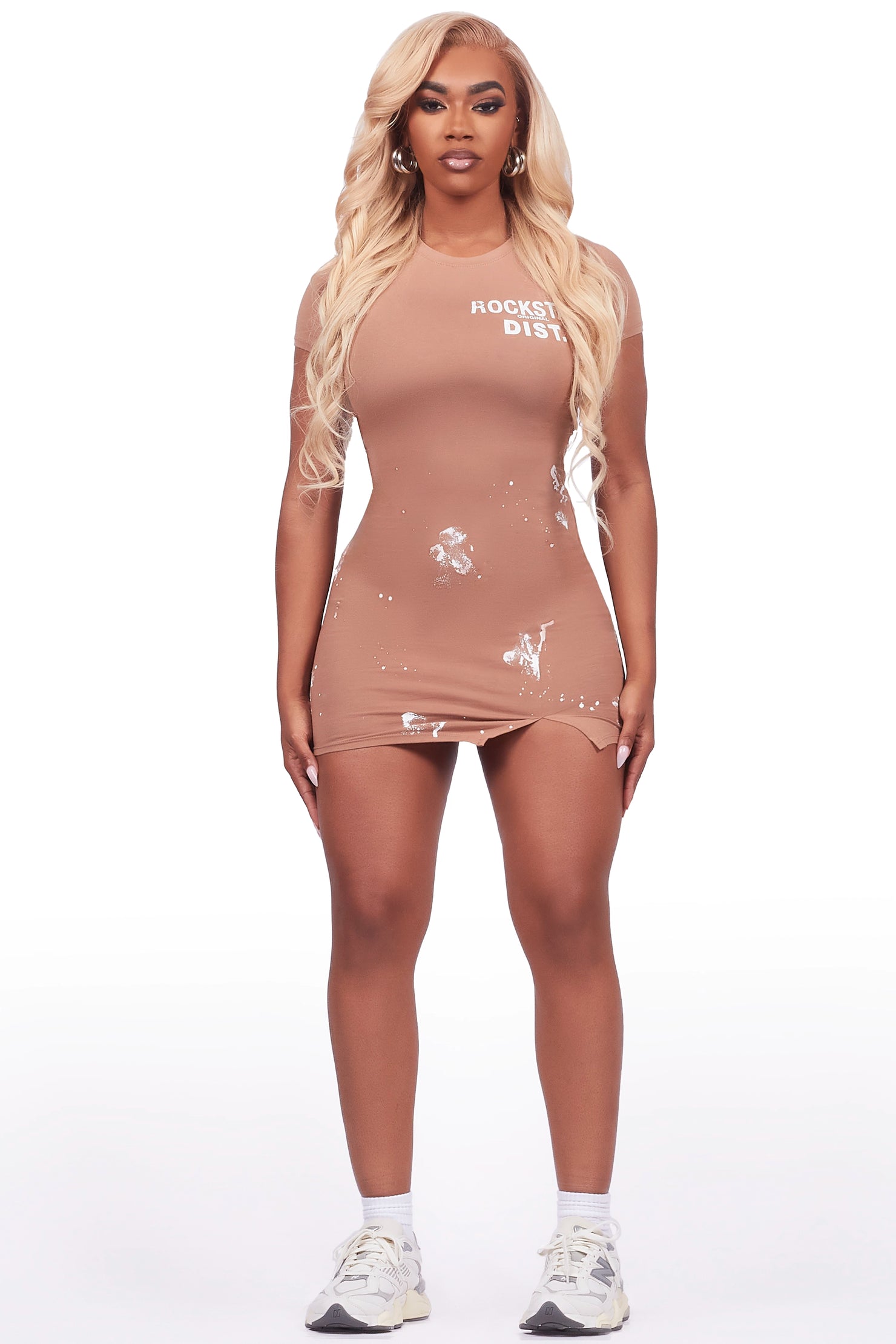 Lajuna Mocha Mini Dress