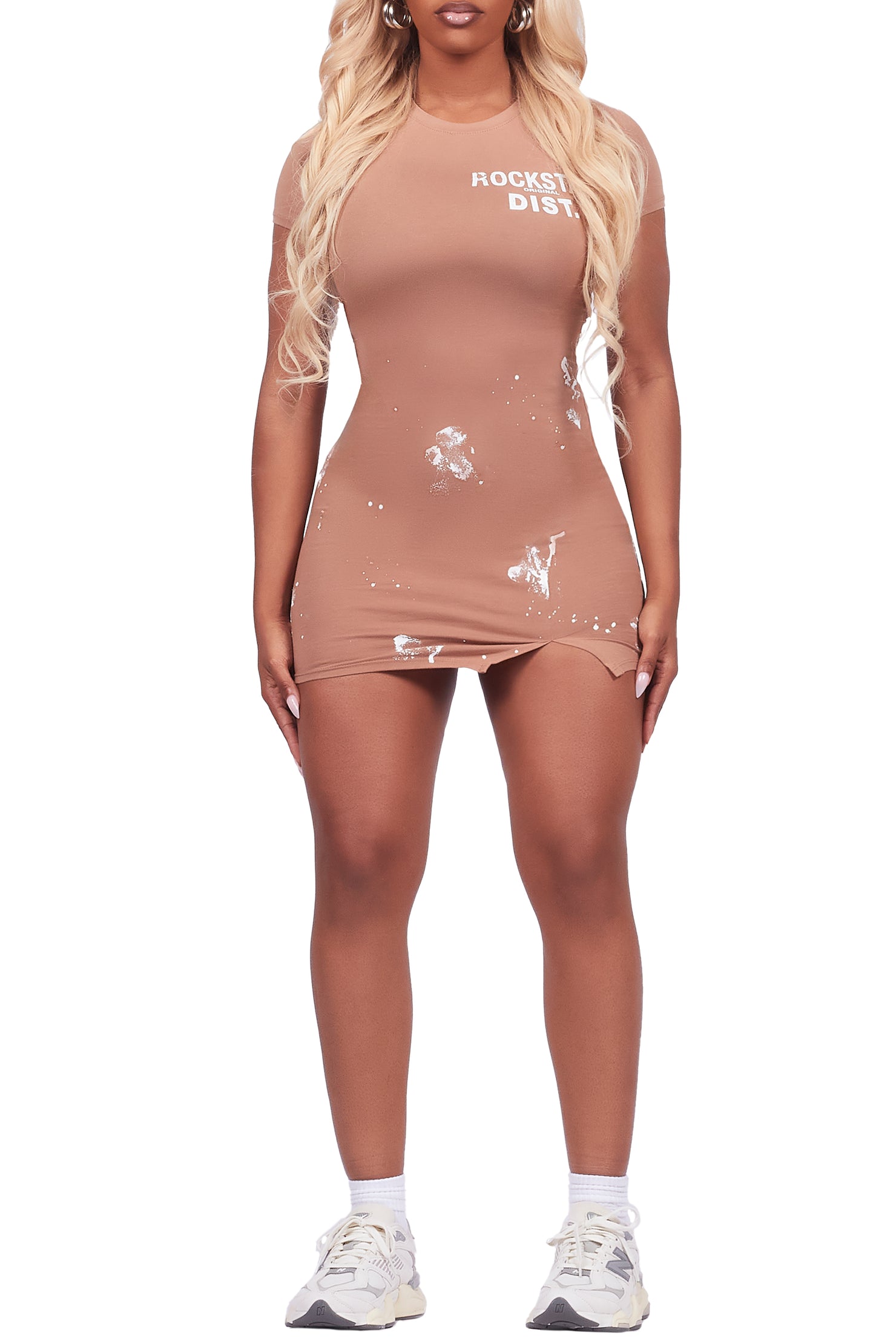 Lajuna Mocha Mini Dress