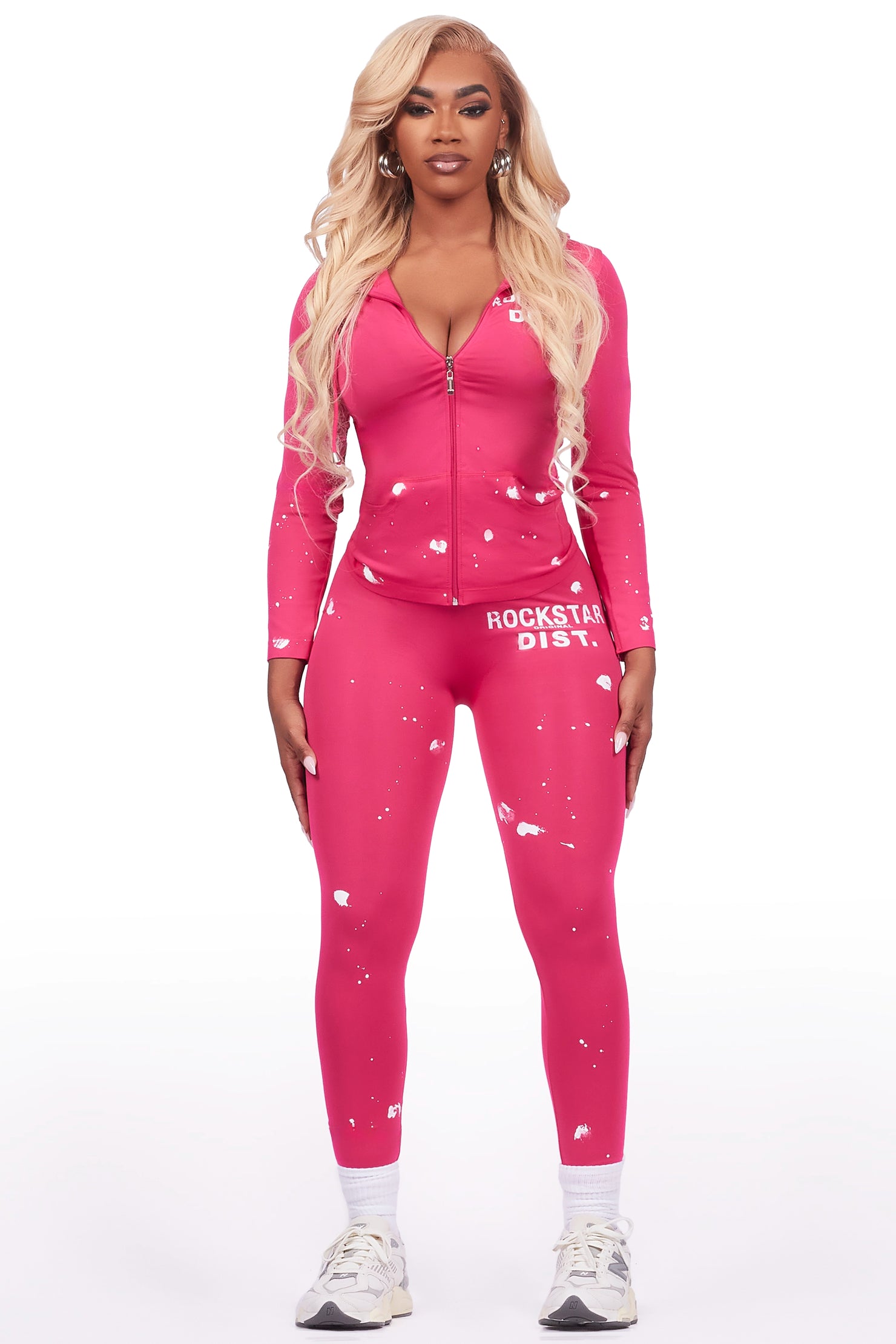Nikki Hot Pink Painted Active Set