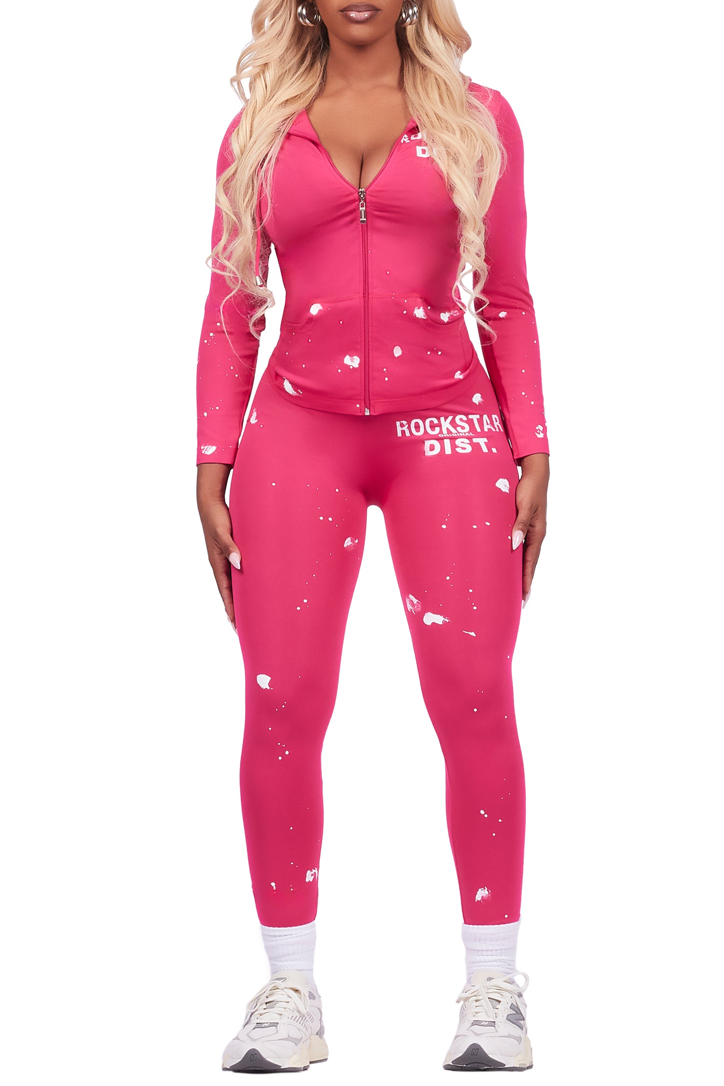 Nikki Hot Pink Painted Active Set