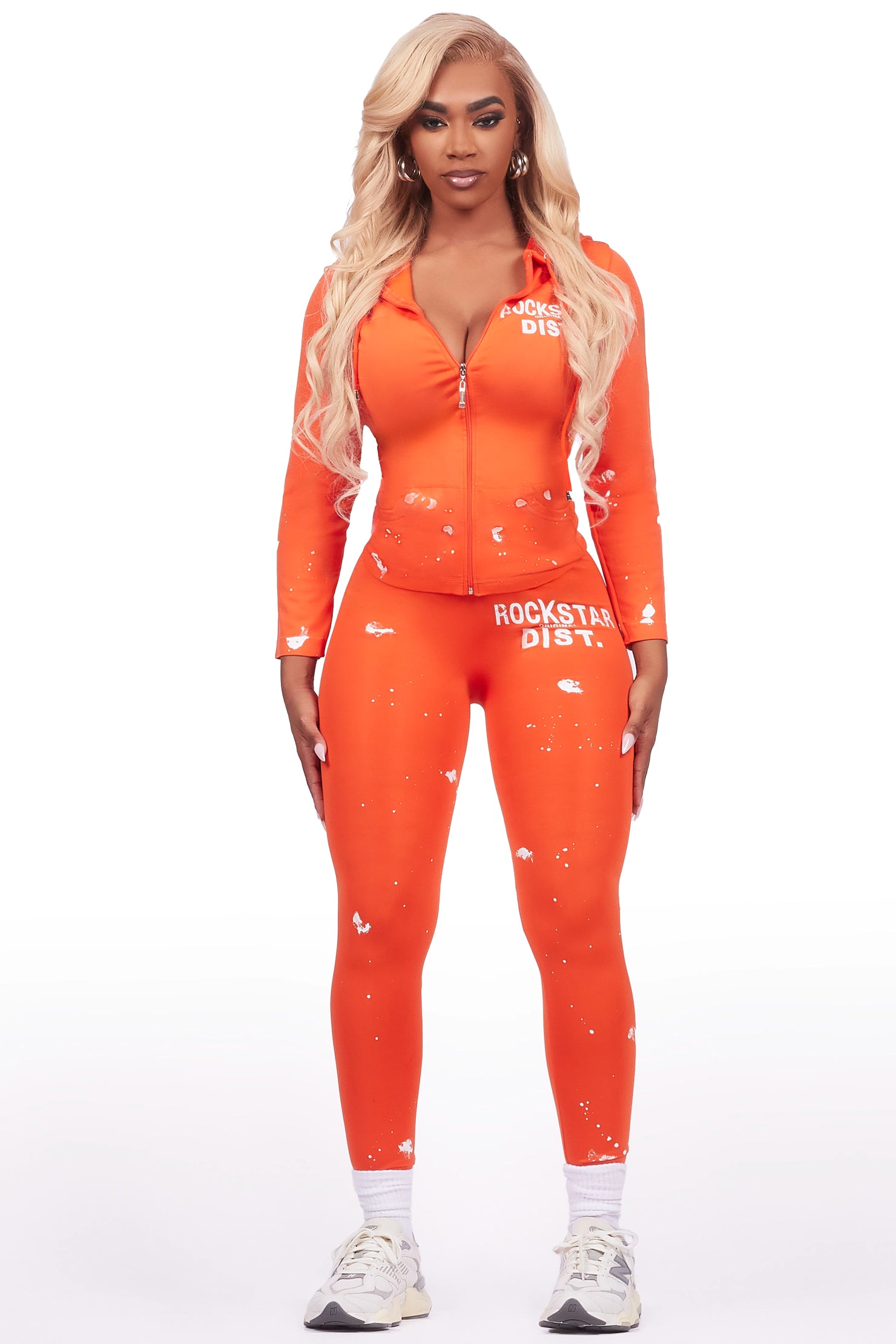 Nikki Orange Painted Active Set