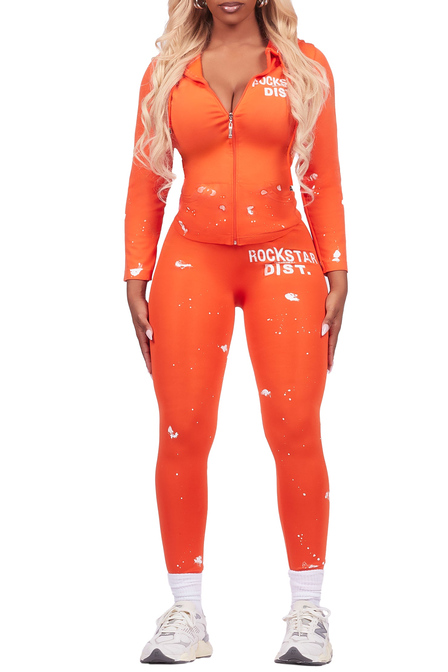 Nikki Orange Painted Active Set