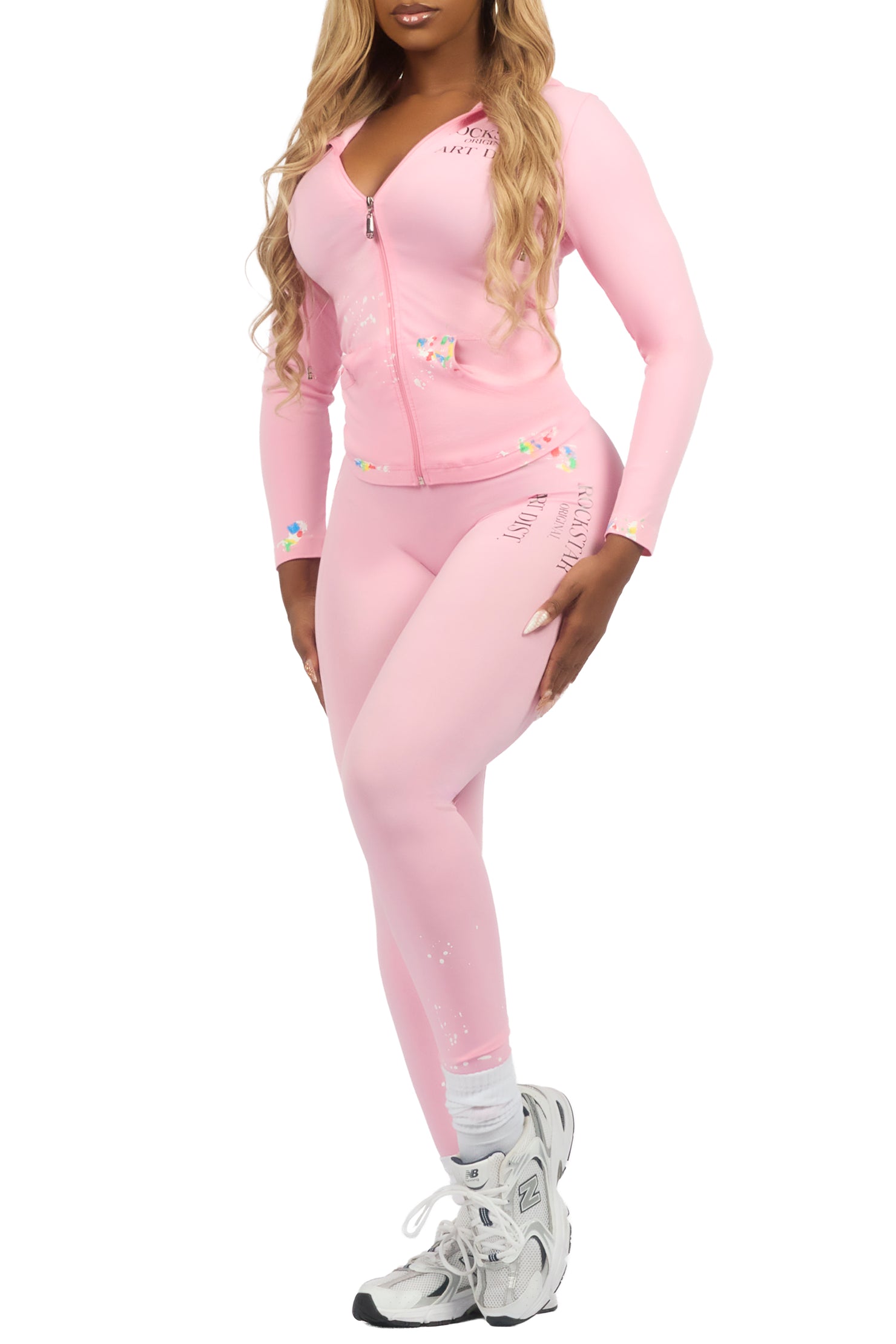 Kelci Pink Painted Active Set