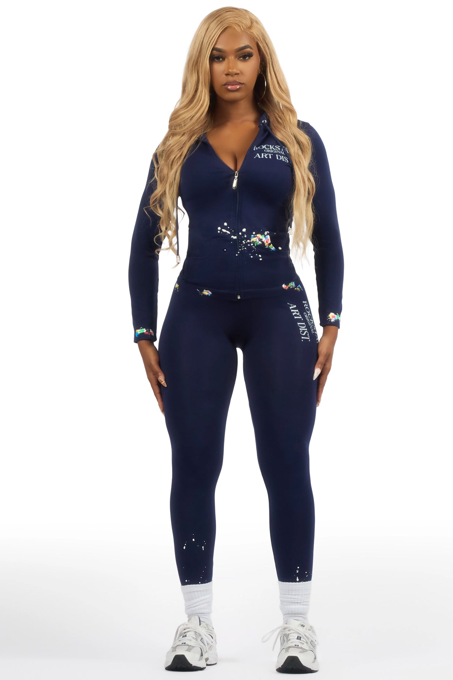Kelci Navy Painted Active Set