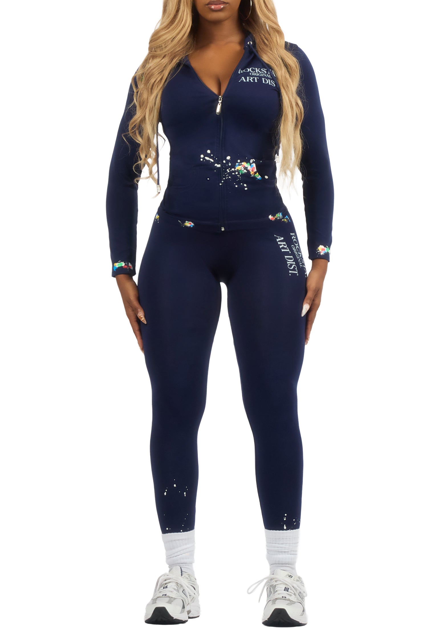 Kelci Navy Painted Active Set