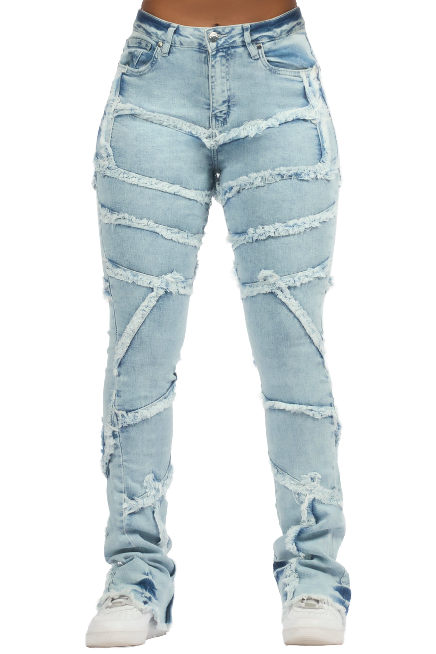 Zytaii Light Wash Stacked Flare Jean