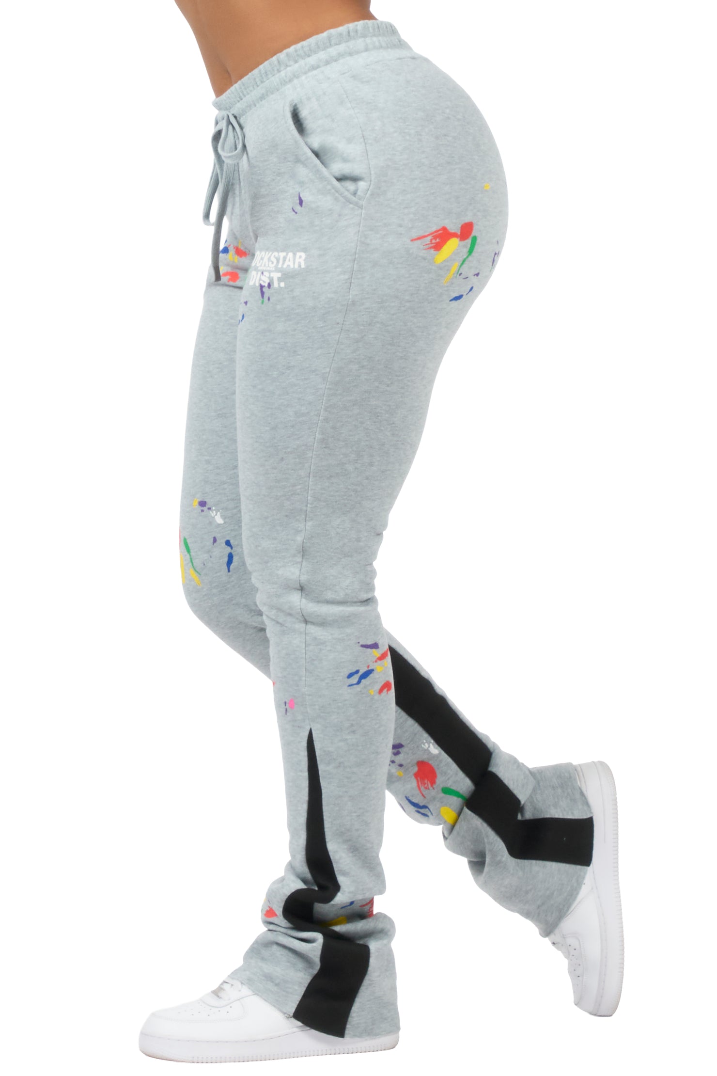 Karenthia 2.0 Heather Grey Stacked Track Pant