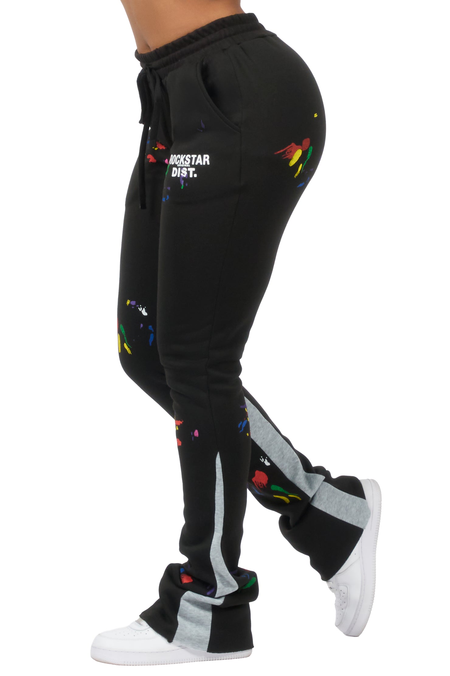 Karenthia 2.0 Black Stacked Track Pant