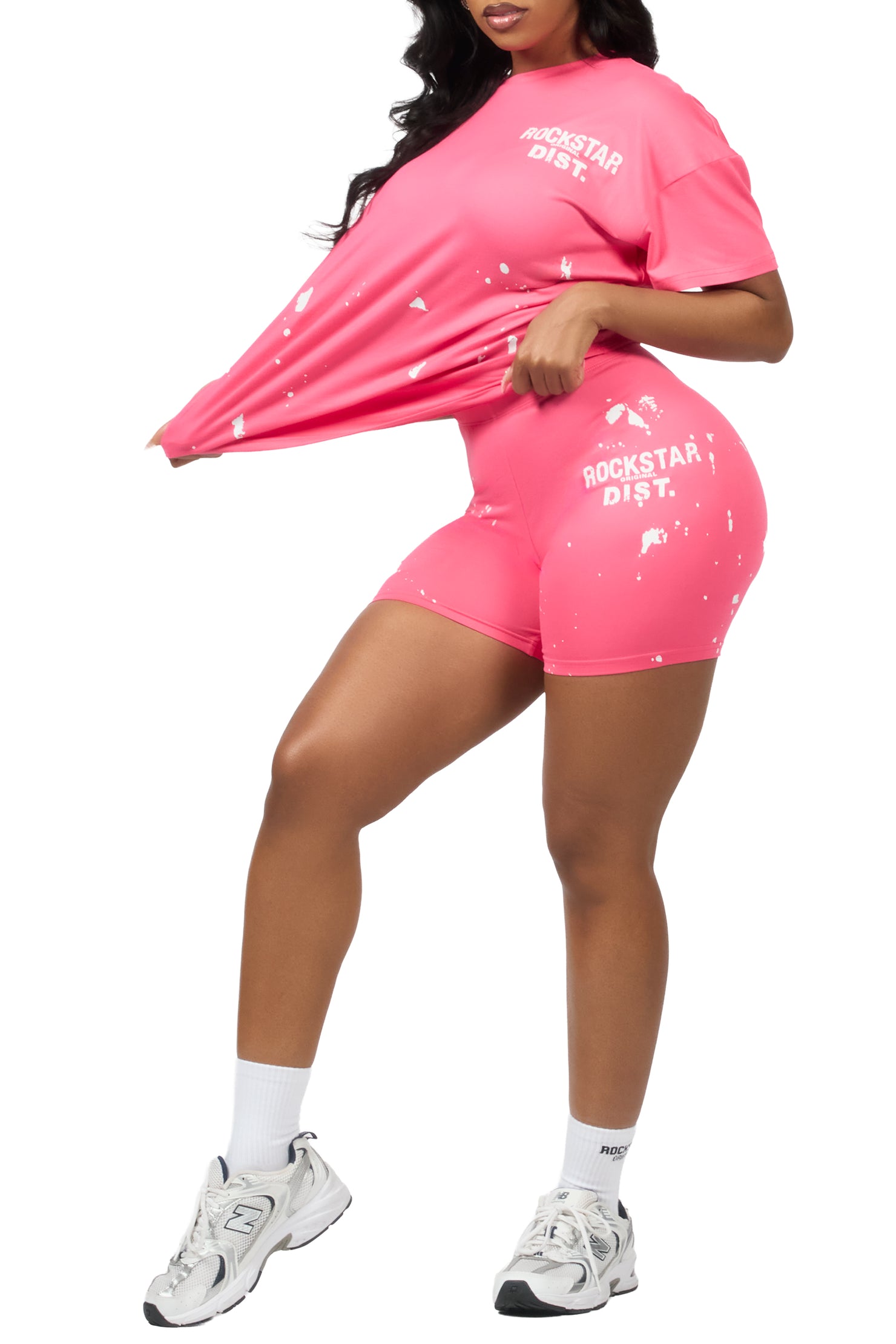 Living For It Fuchsia Bike Short Set