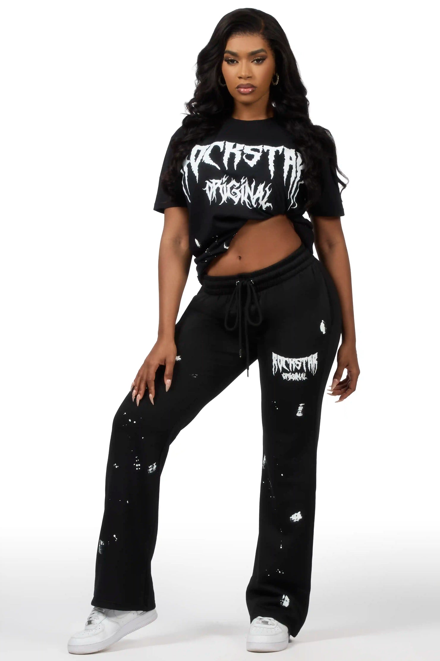 Dayasia Black/Black T-Shirt Track Set