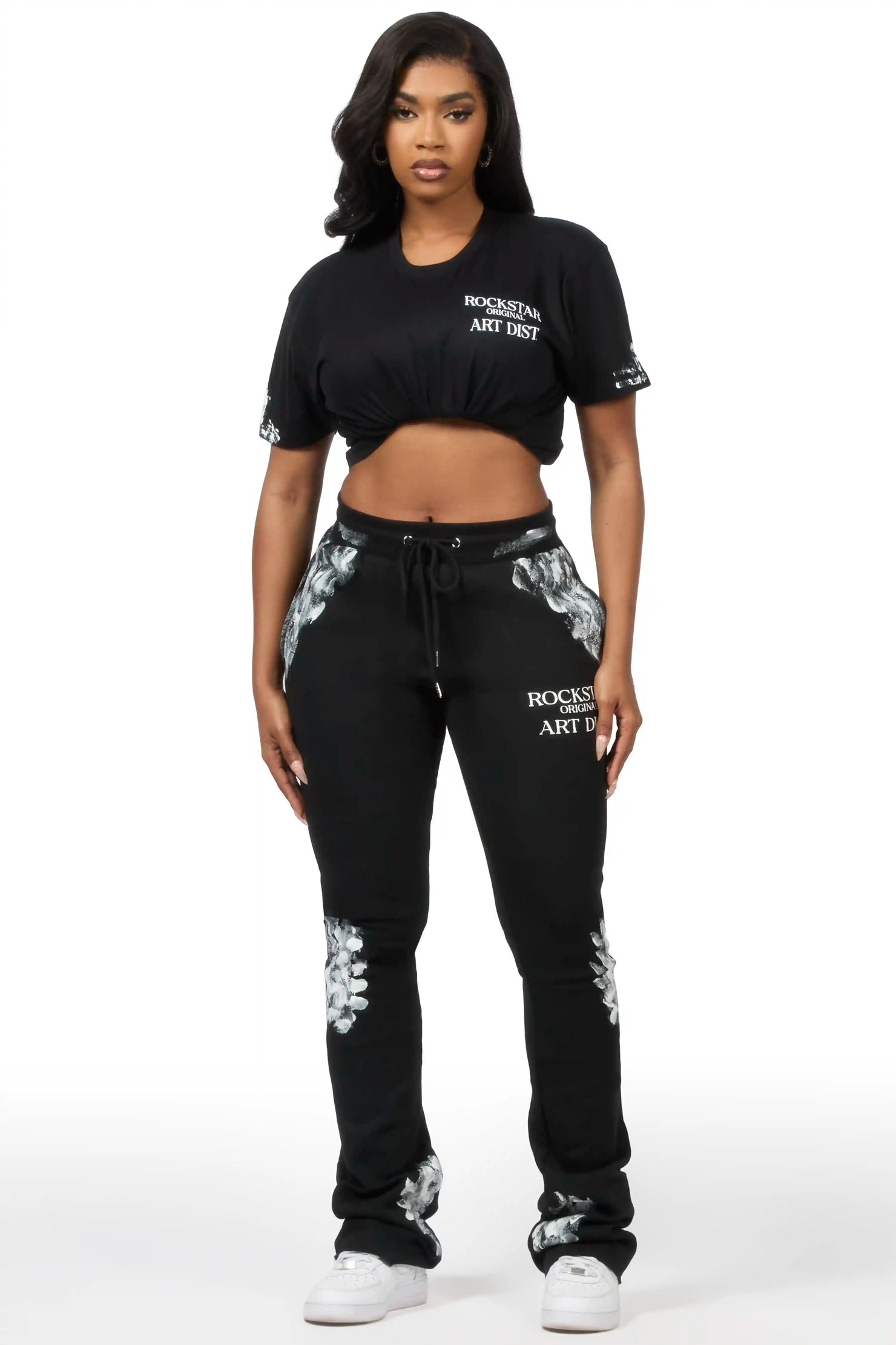 Filipa Black T-Shirt Track Set