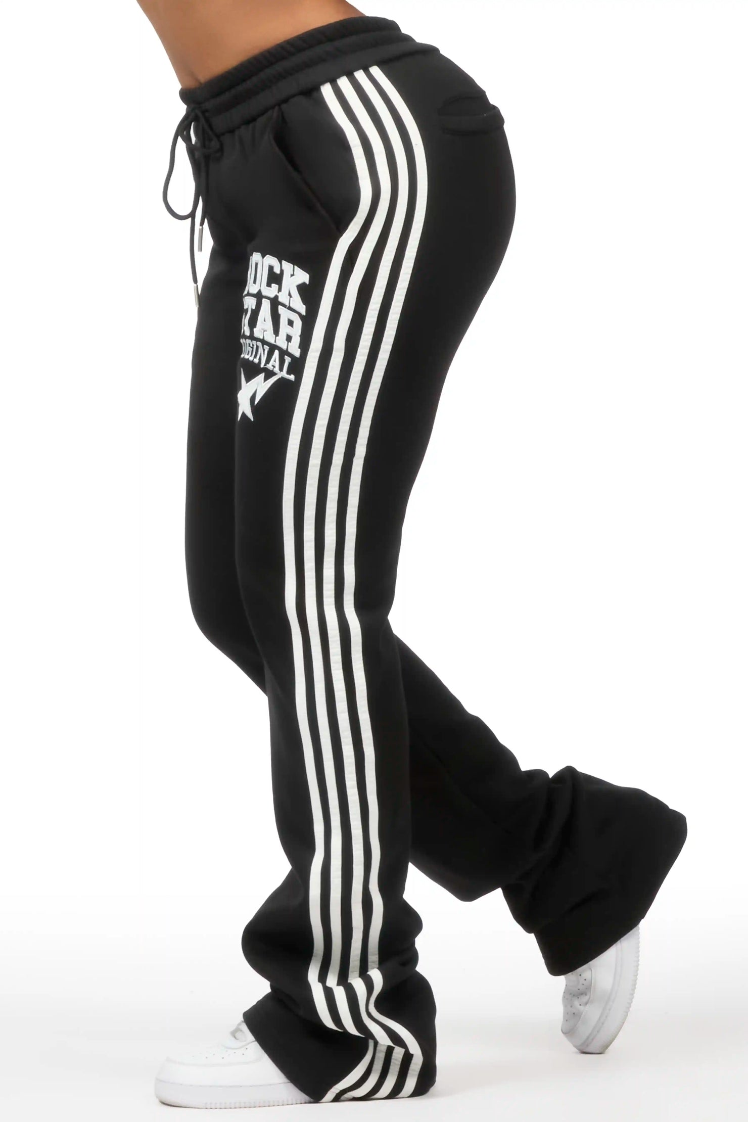 Briana 2.0 Black Relaxed Fit Track Pant