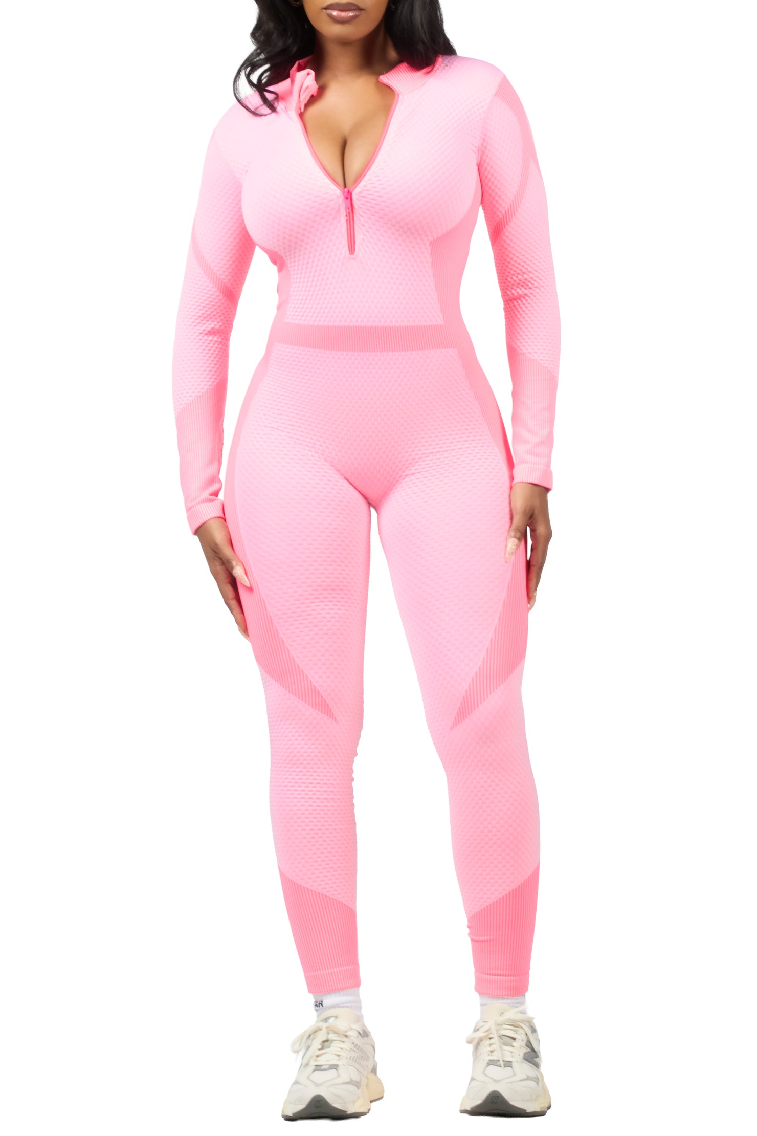 Kirnesha Pink Active Jumpsuit