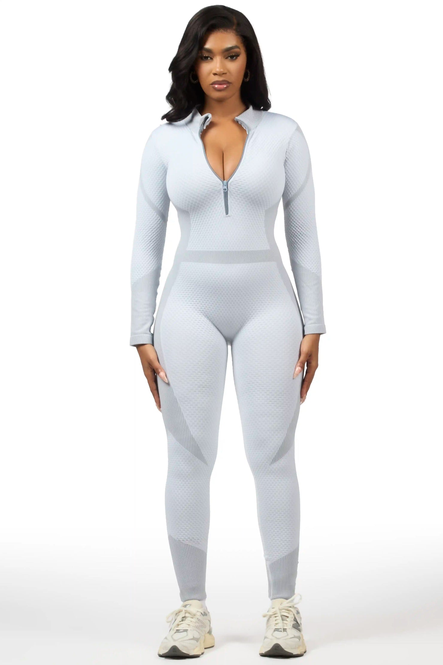 Kirnesha Grey Active Jumpsuit