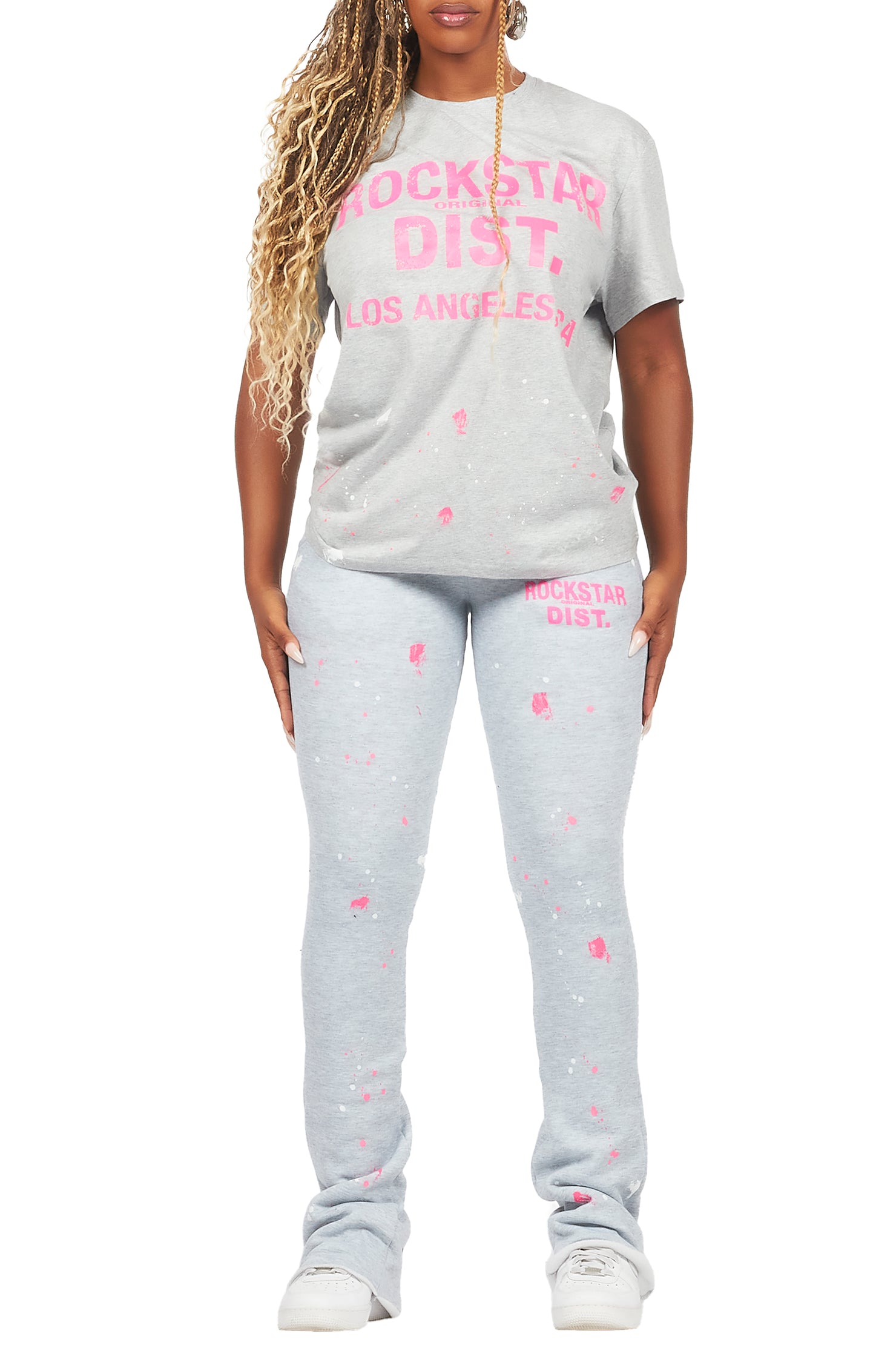 Jalynn Heather Grey T-Shirt Trackset