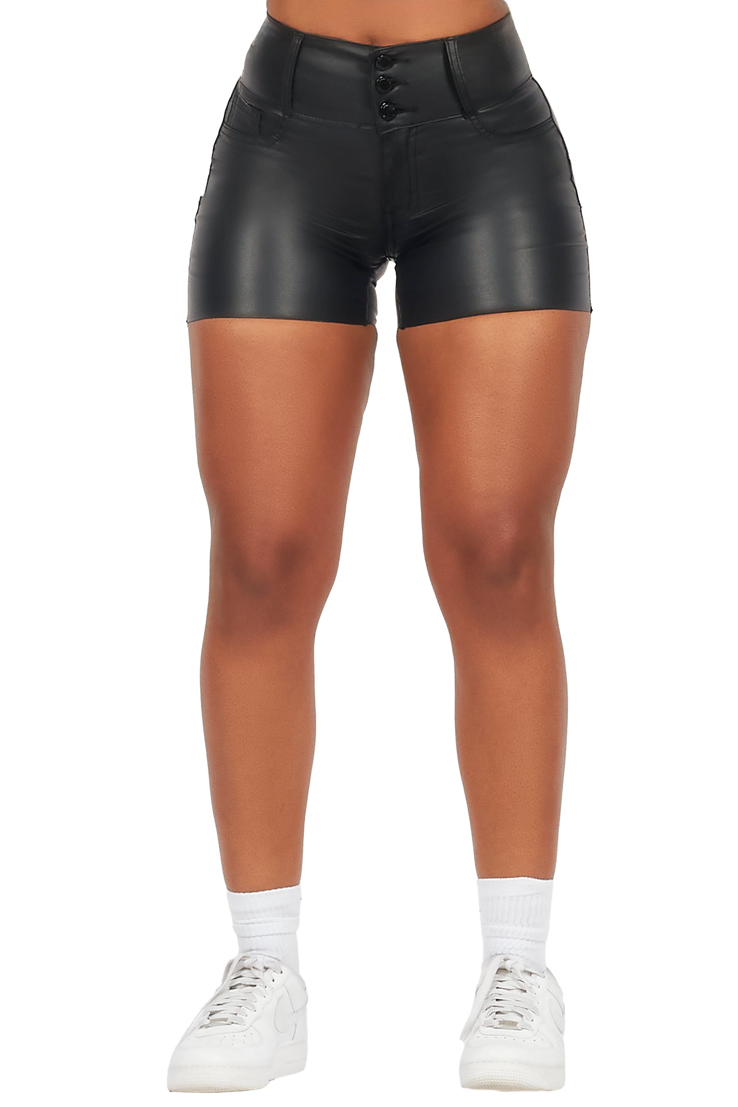 Rosland Black PU Short