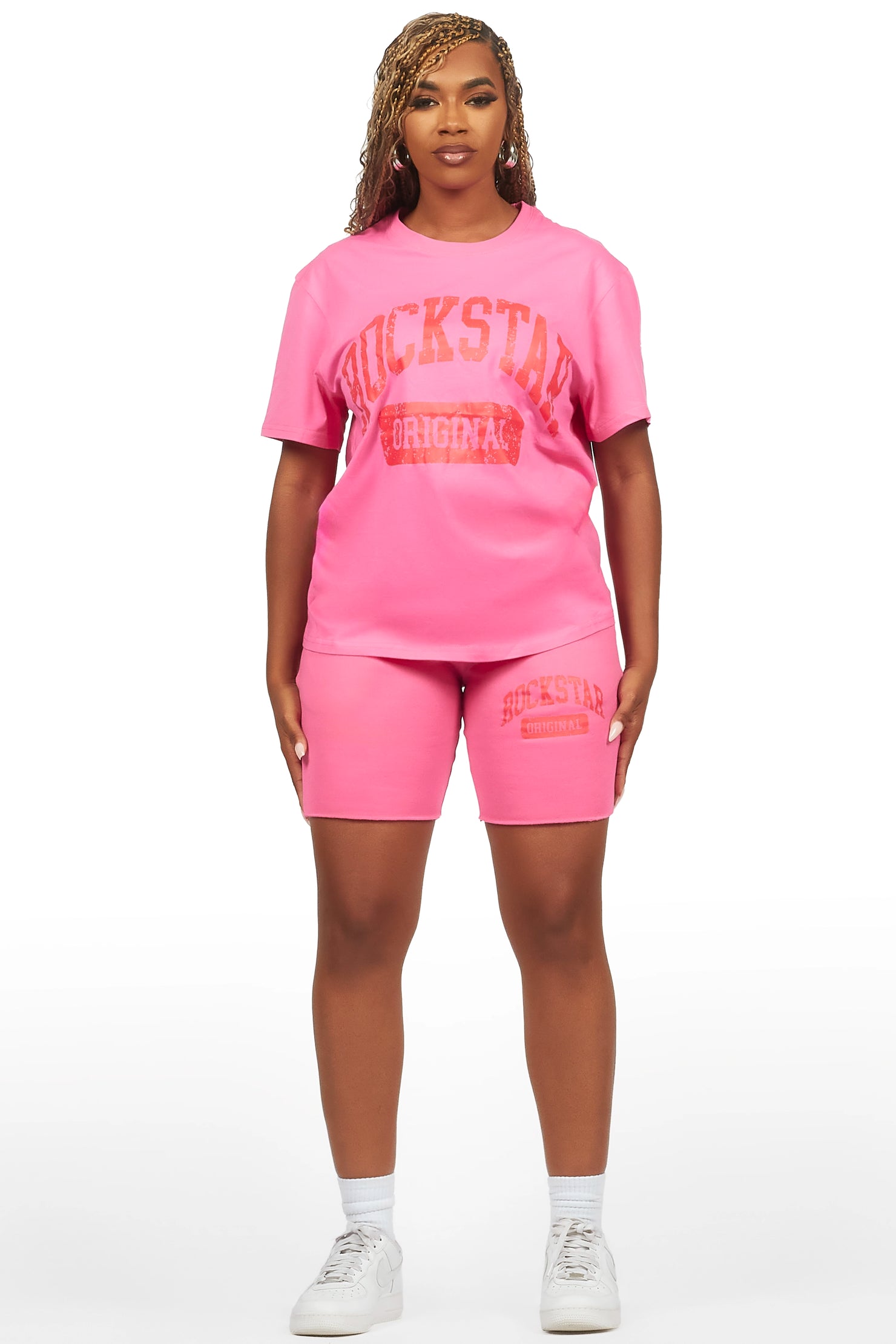 Javonuna Bubblegum Pink T-Shirt Short Set