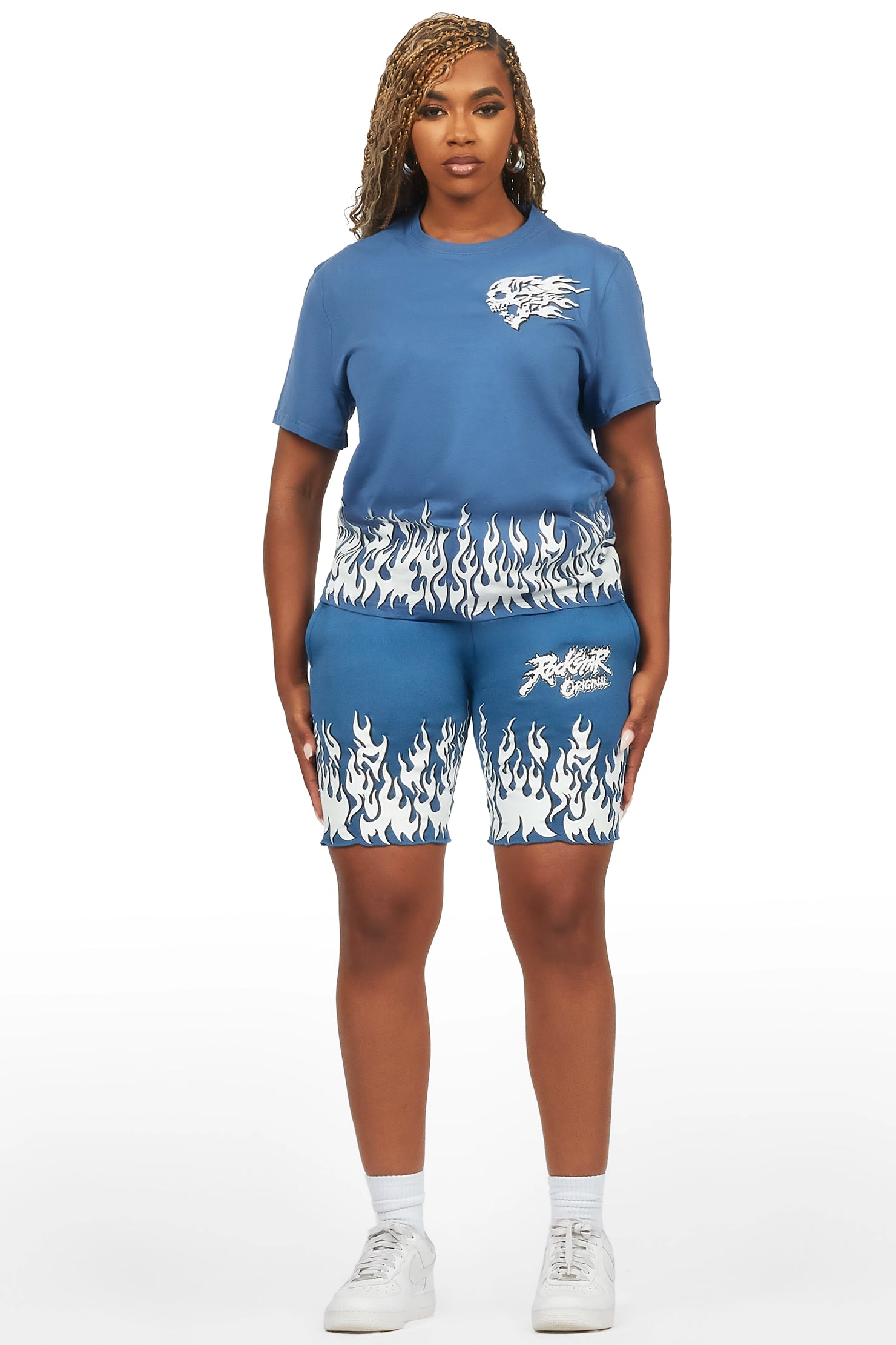 Arais Navy T-Shirt Short Set