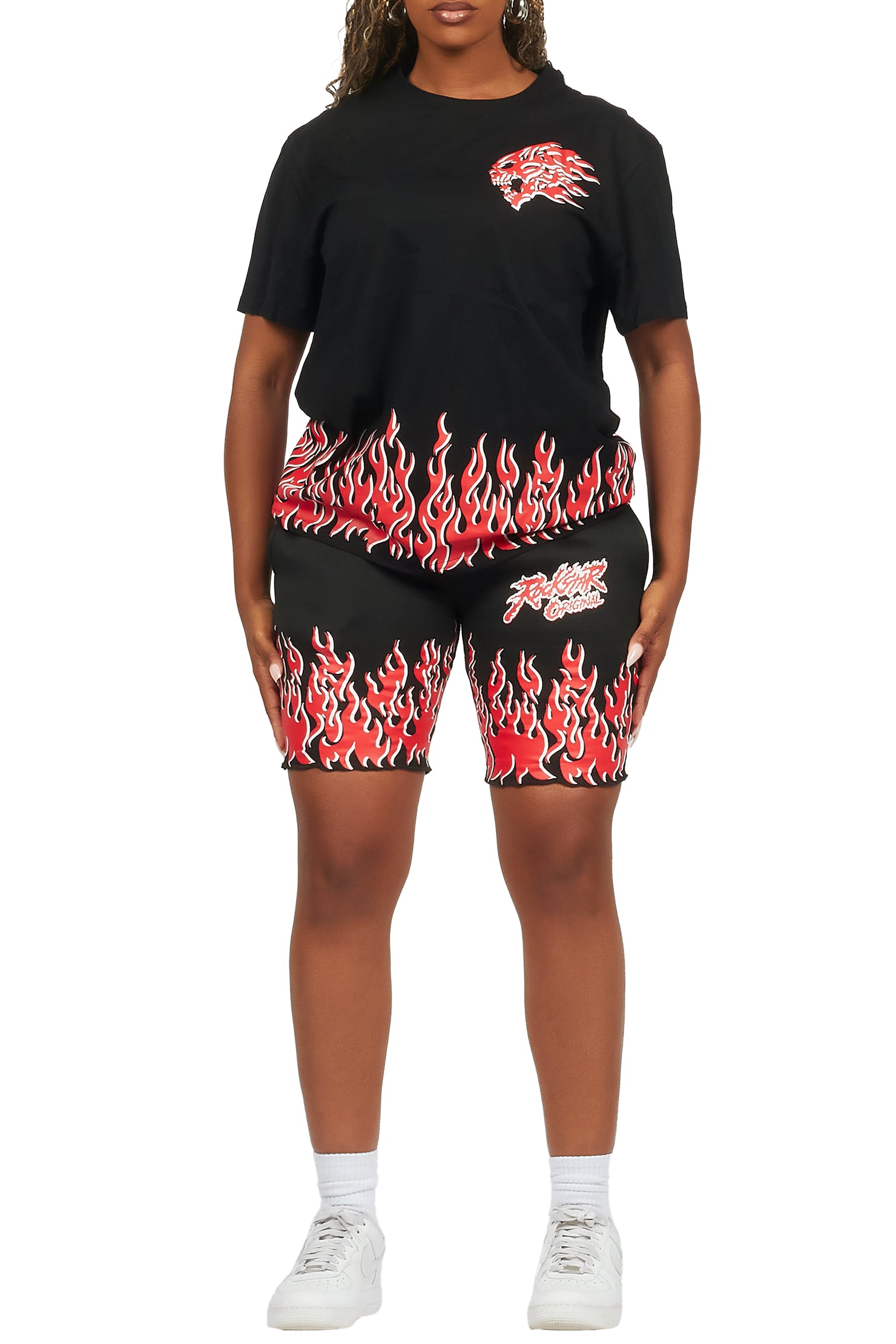 Arais Black/Red T-Shirt Short Set