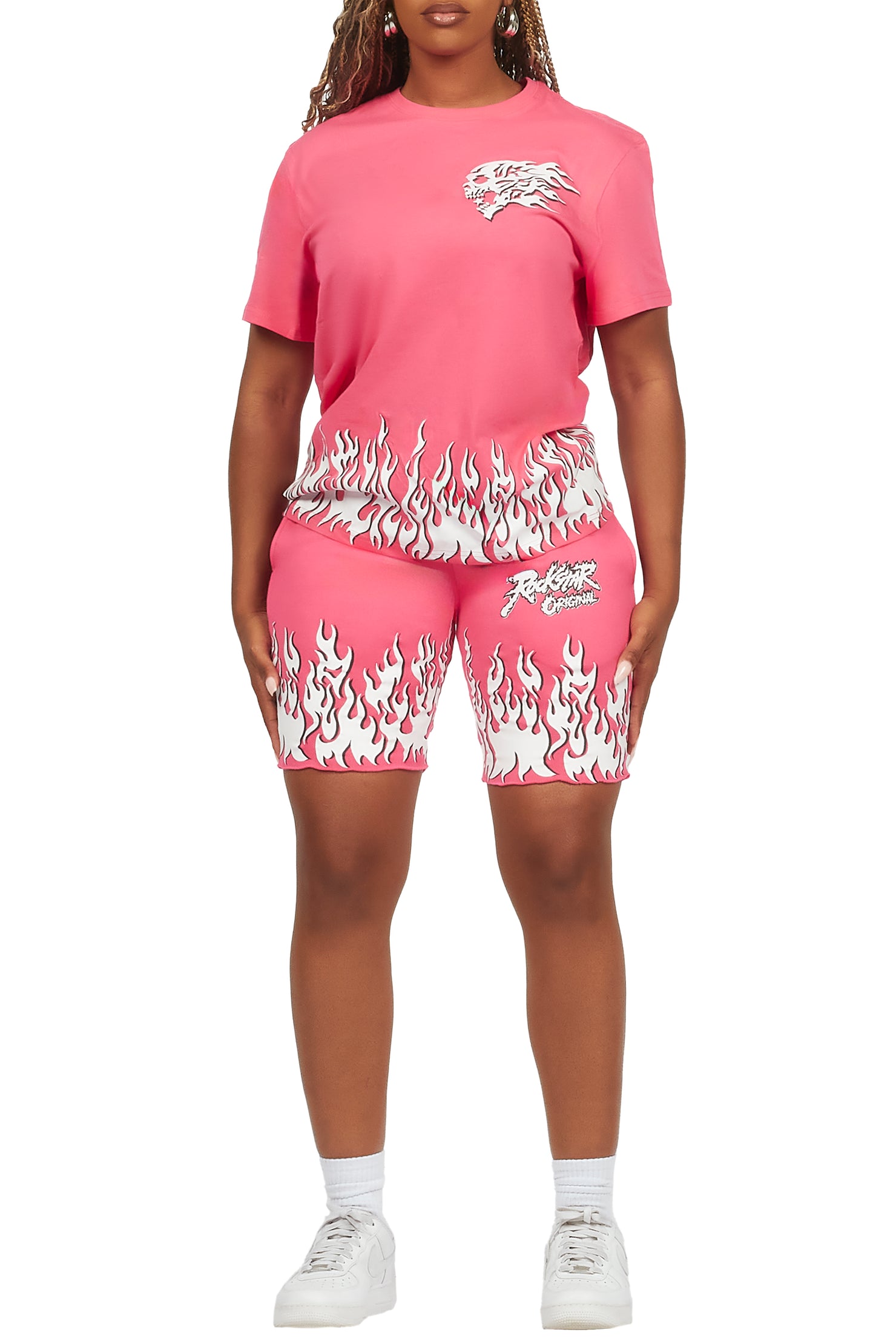 Arais Hot Pink T-Shirt Short Set
