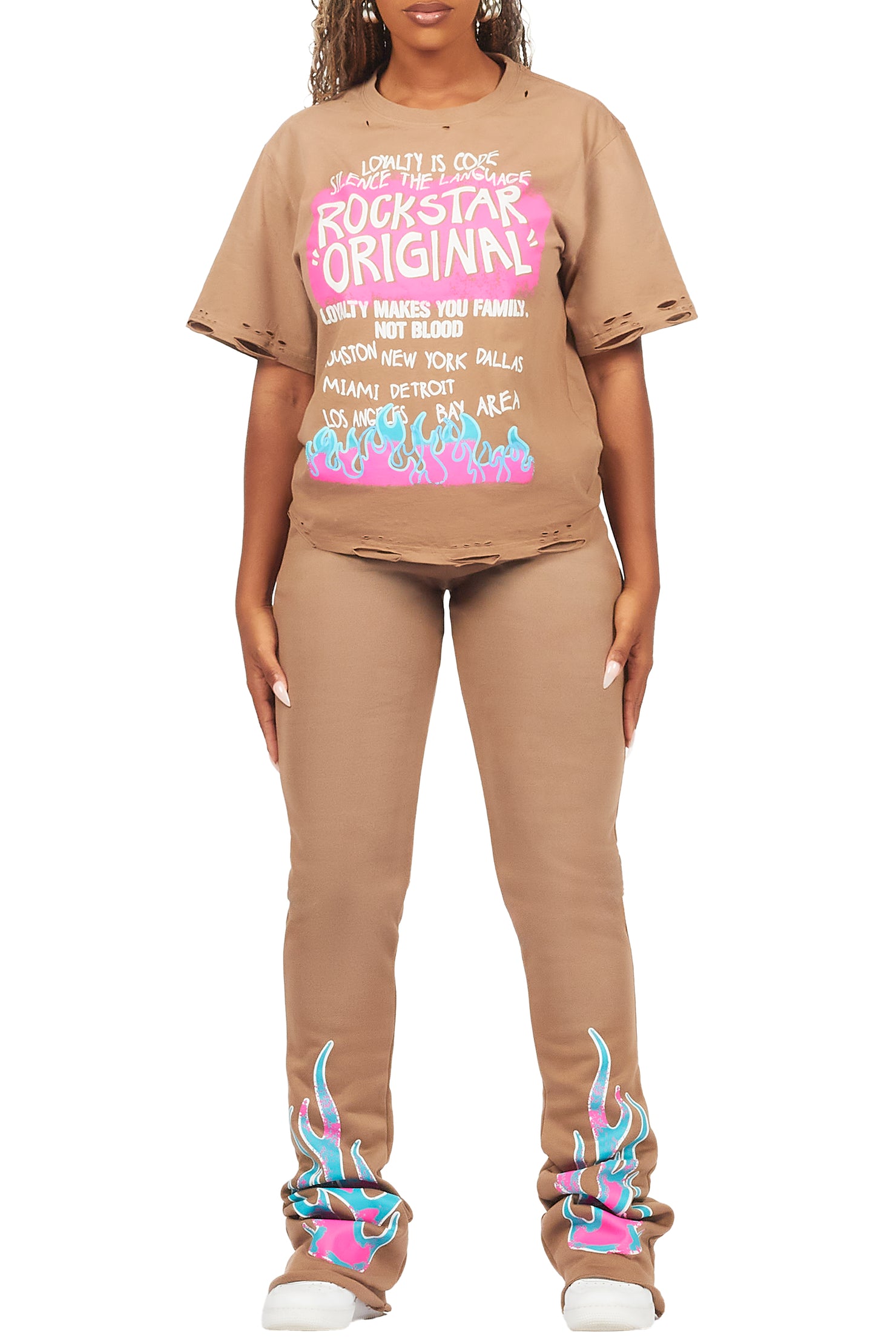Bridgette Mocha T-Shirt Trackset