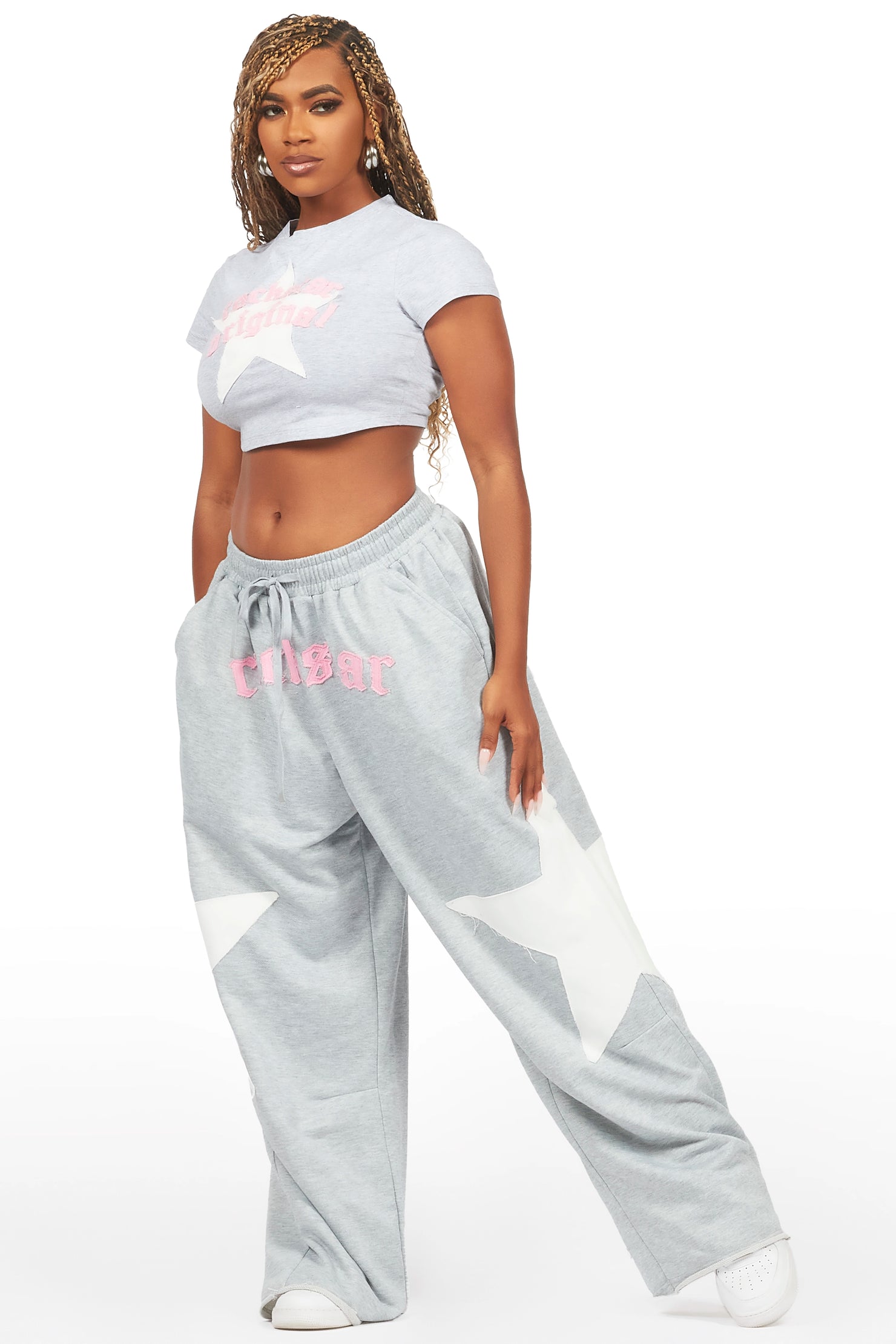 Shelley Heather Grey T-Shirt Trackset