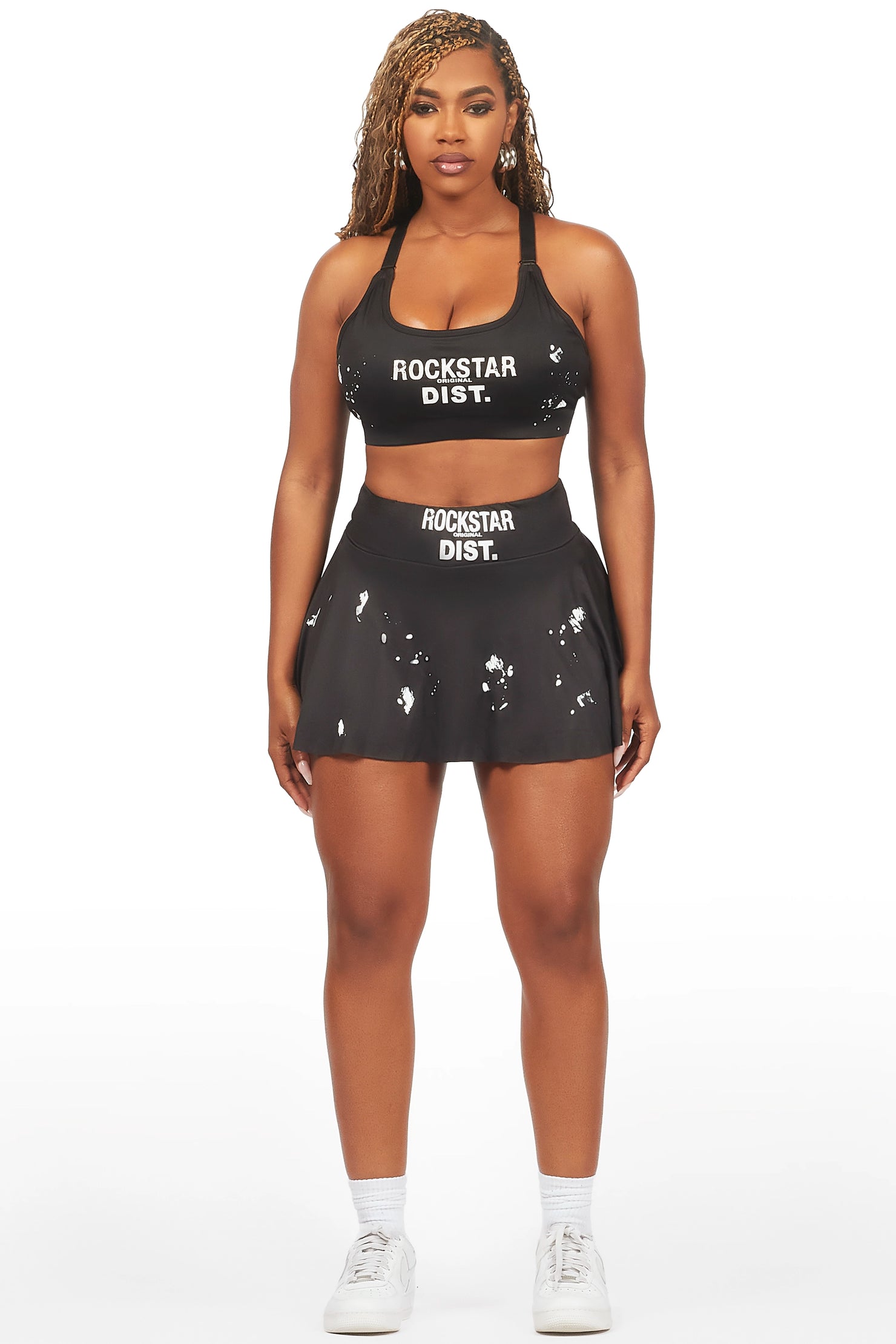 Tiffanie Black Skirt Set