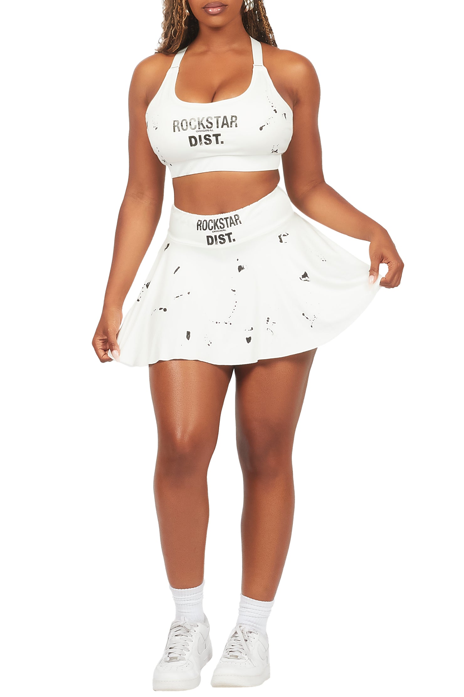 Tiffanie White Skirt Set