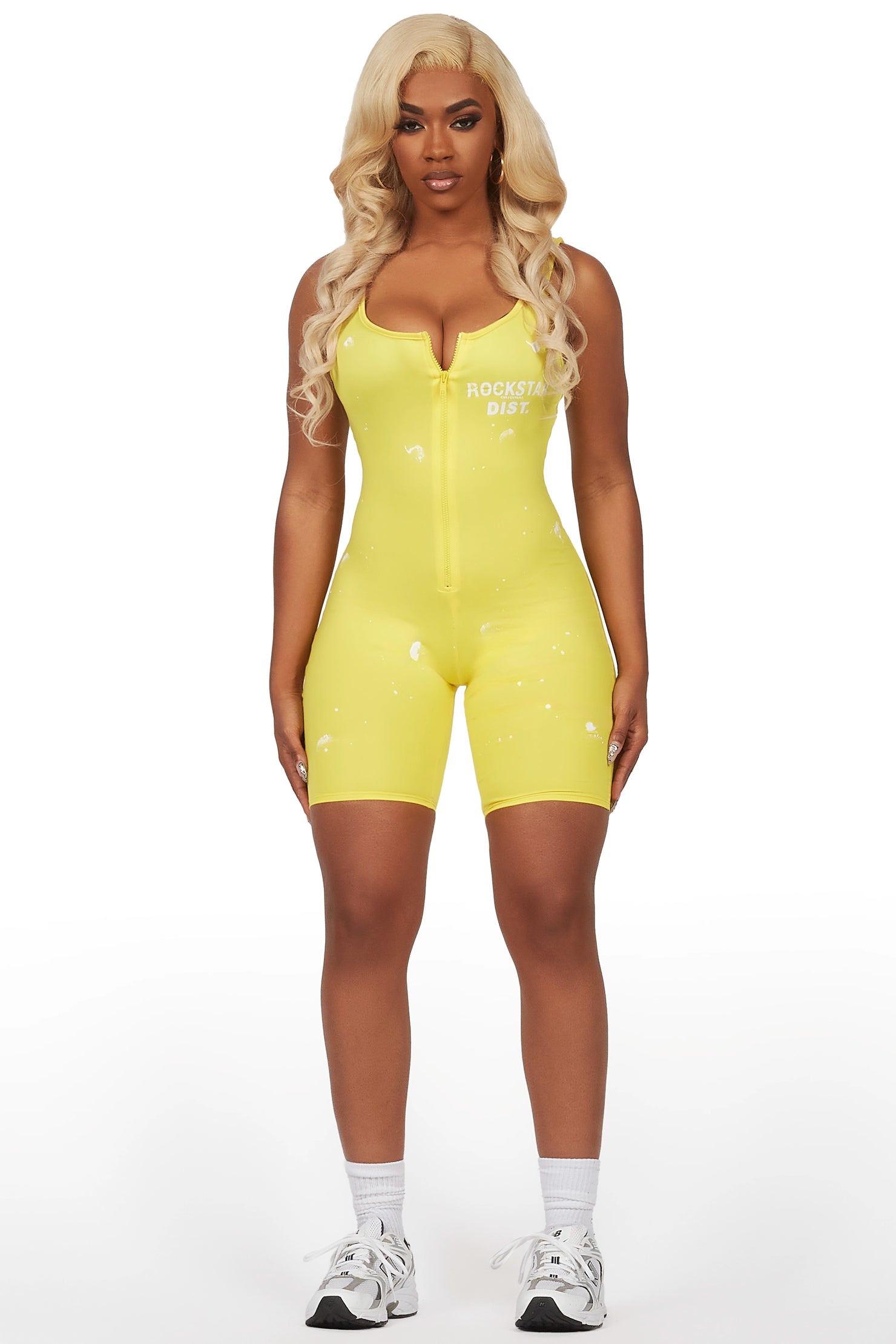 Jimeyah Yellow Painted Romper