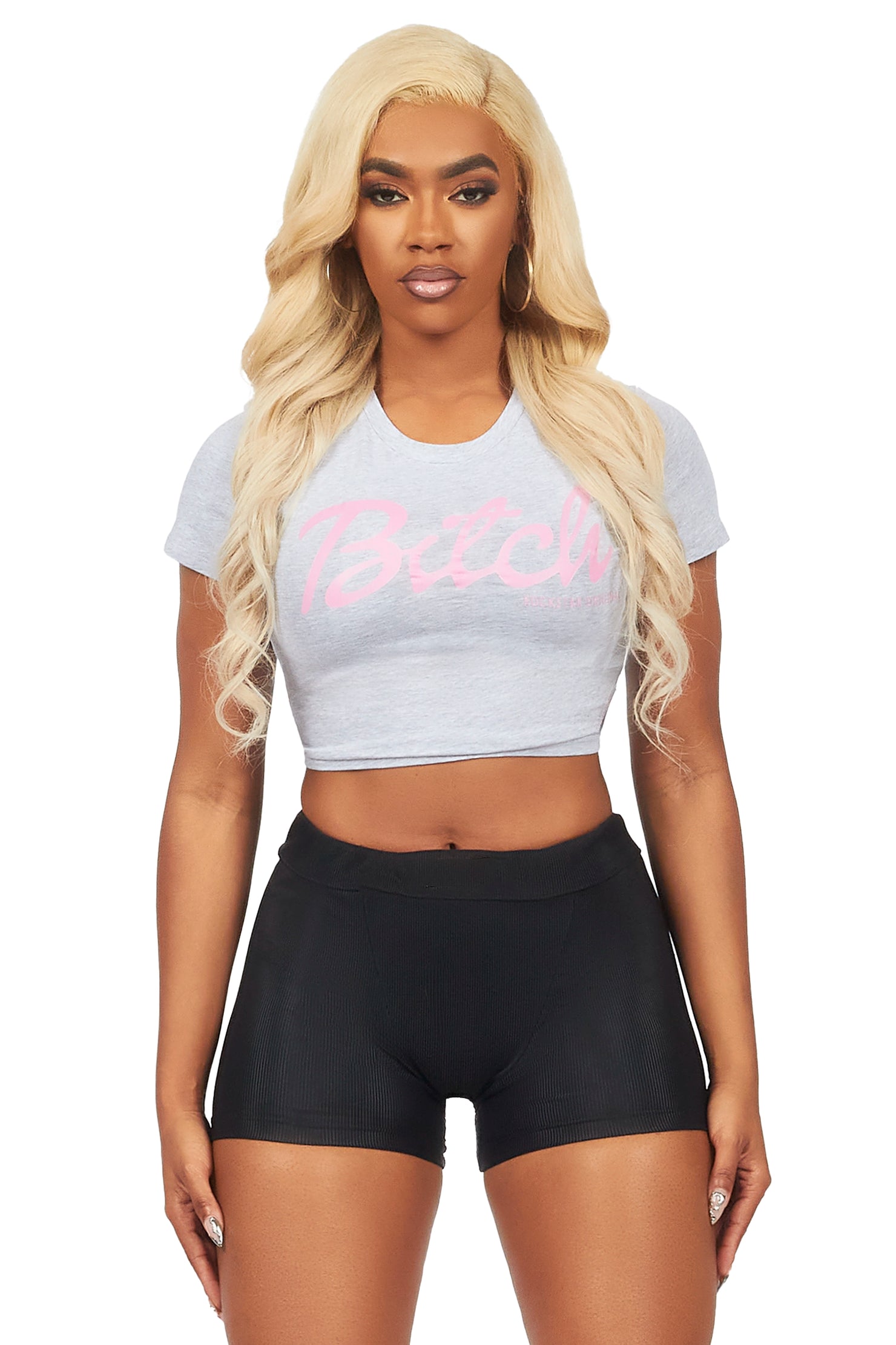 Laressa Heather Grey Crop T-Shirt