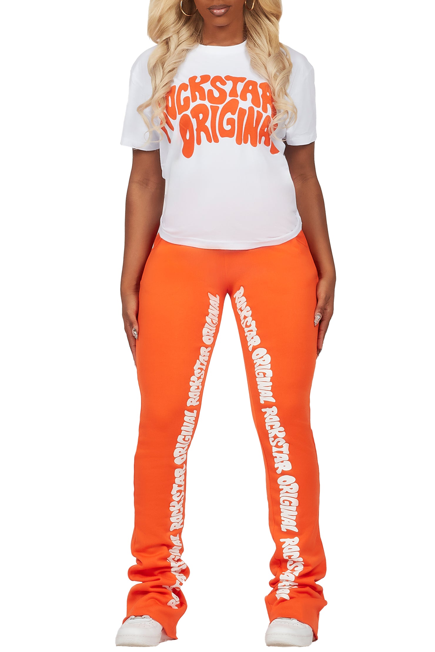 Monique White/Orange T-Shirt Trackset