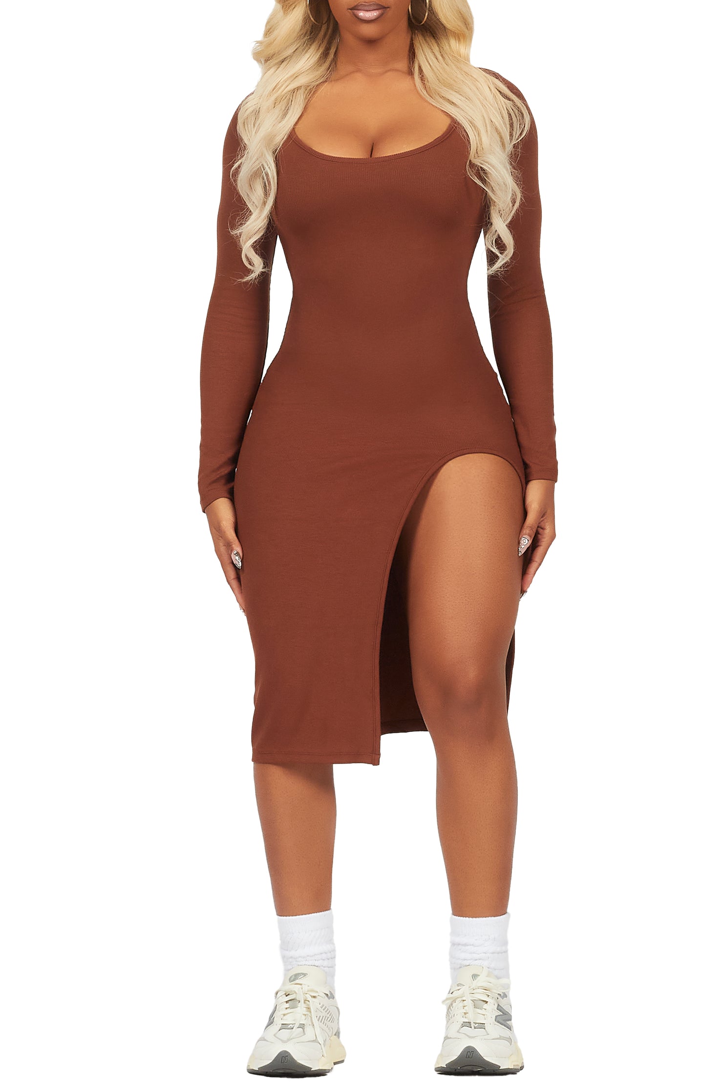 Dionna Brown Basic Midi Dress