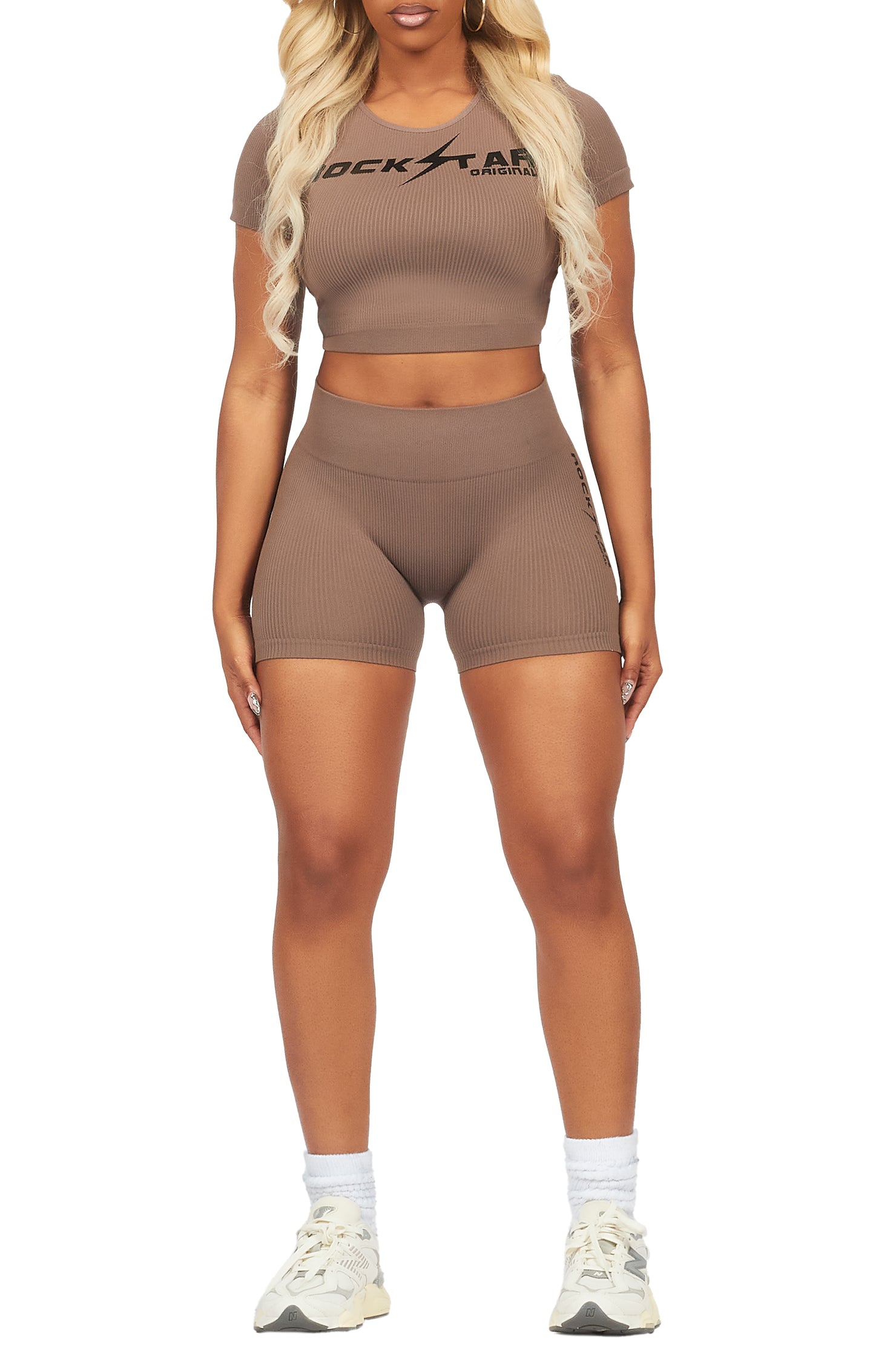 Nakisha Mocha Bike Short Set