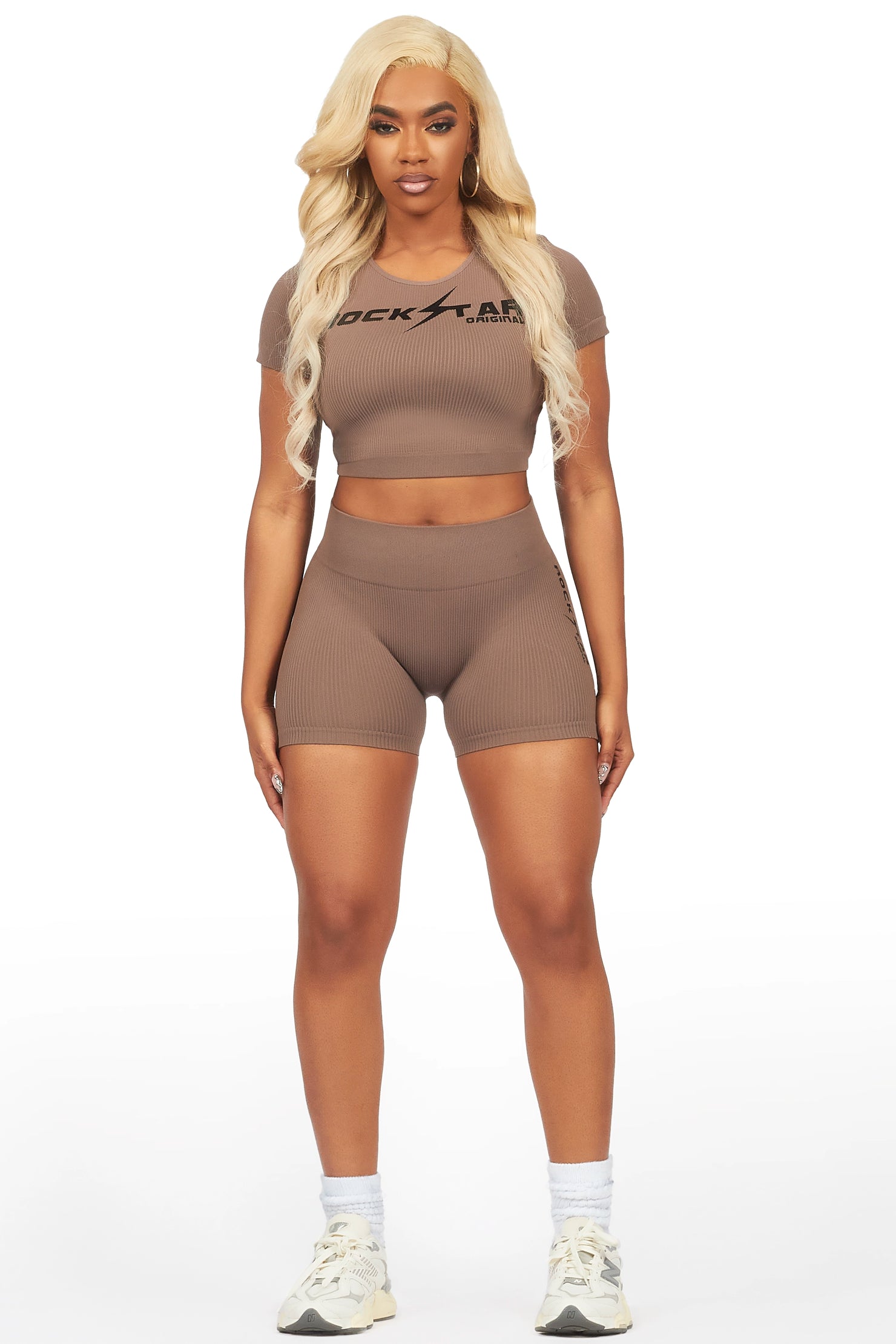 Nakisha Mocha Bike Short Set