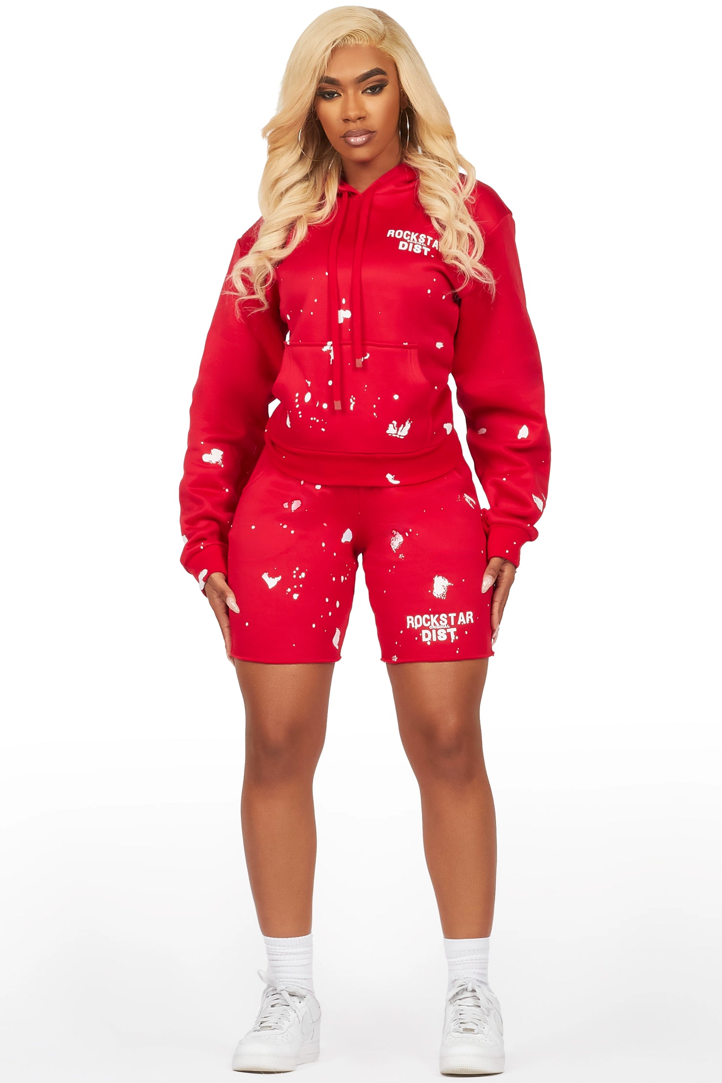 Just Between Us Red Short Set