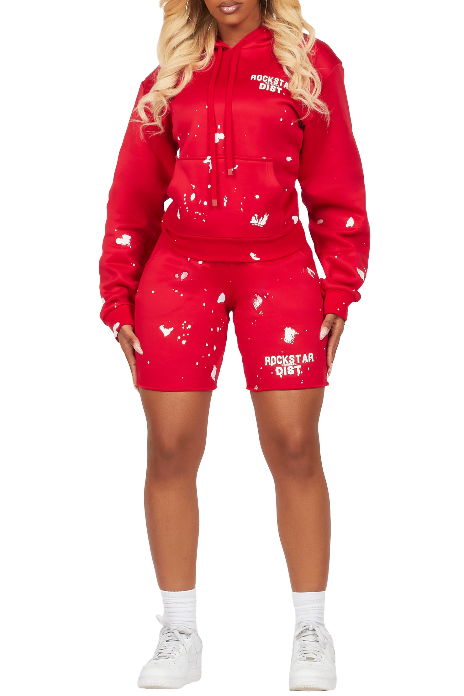 Just Between Us Red Short Set