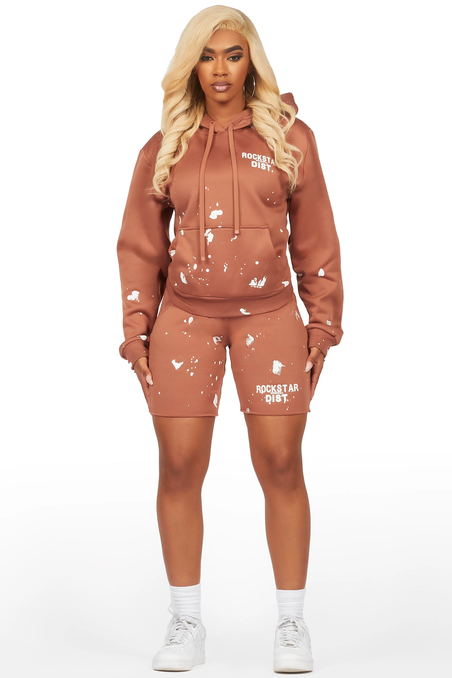 Just Between Us Mocha Short Set