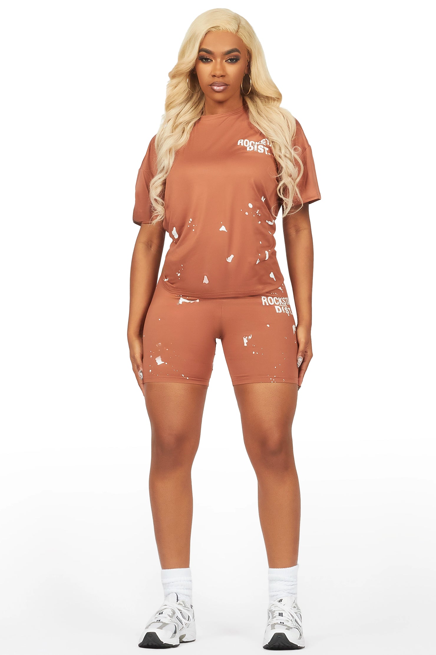 Living For It Mocha Bike Short Set