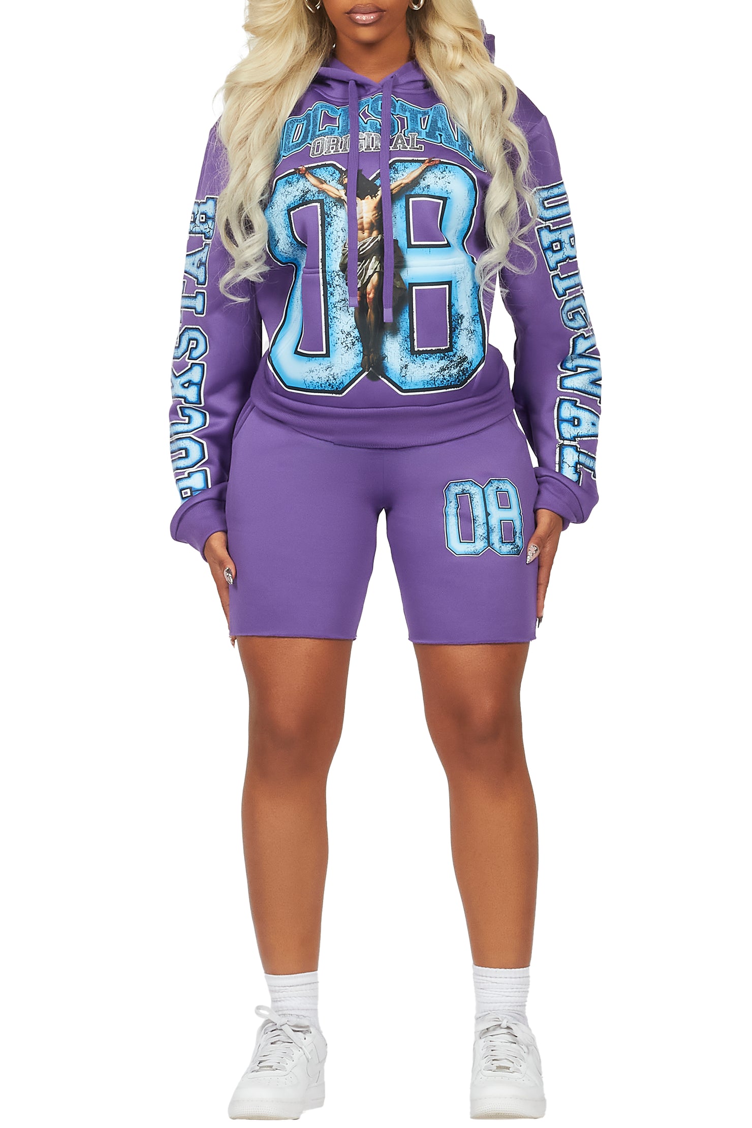 Tariqa Purple Short Set