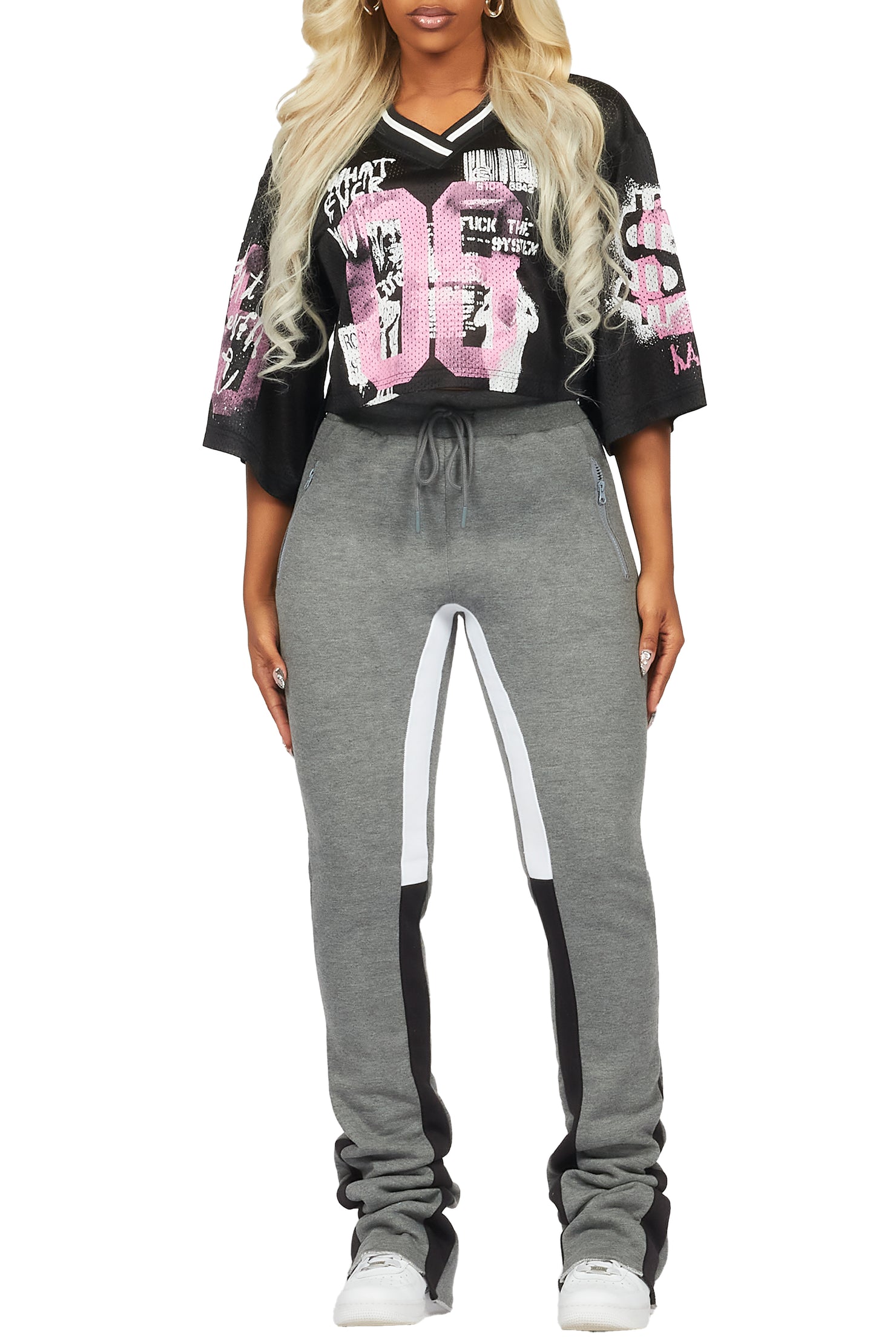 Shyanne Black/Grey Jersey Trackset