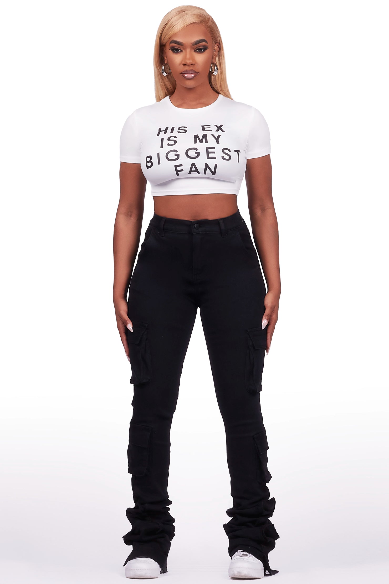 Tyronia White Crop T-Shirt