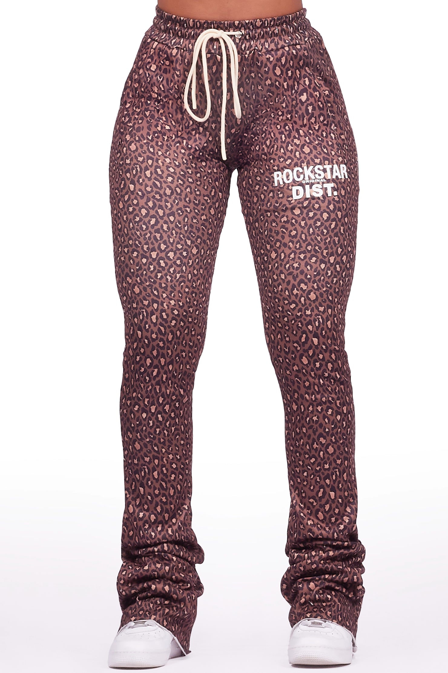 Juliana Cheetah Super Stacked Track Pant