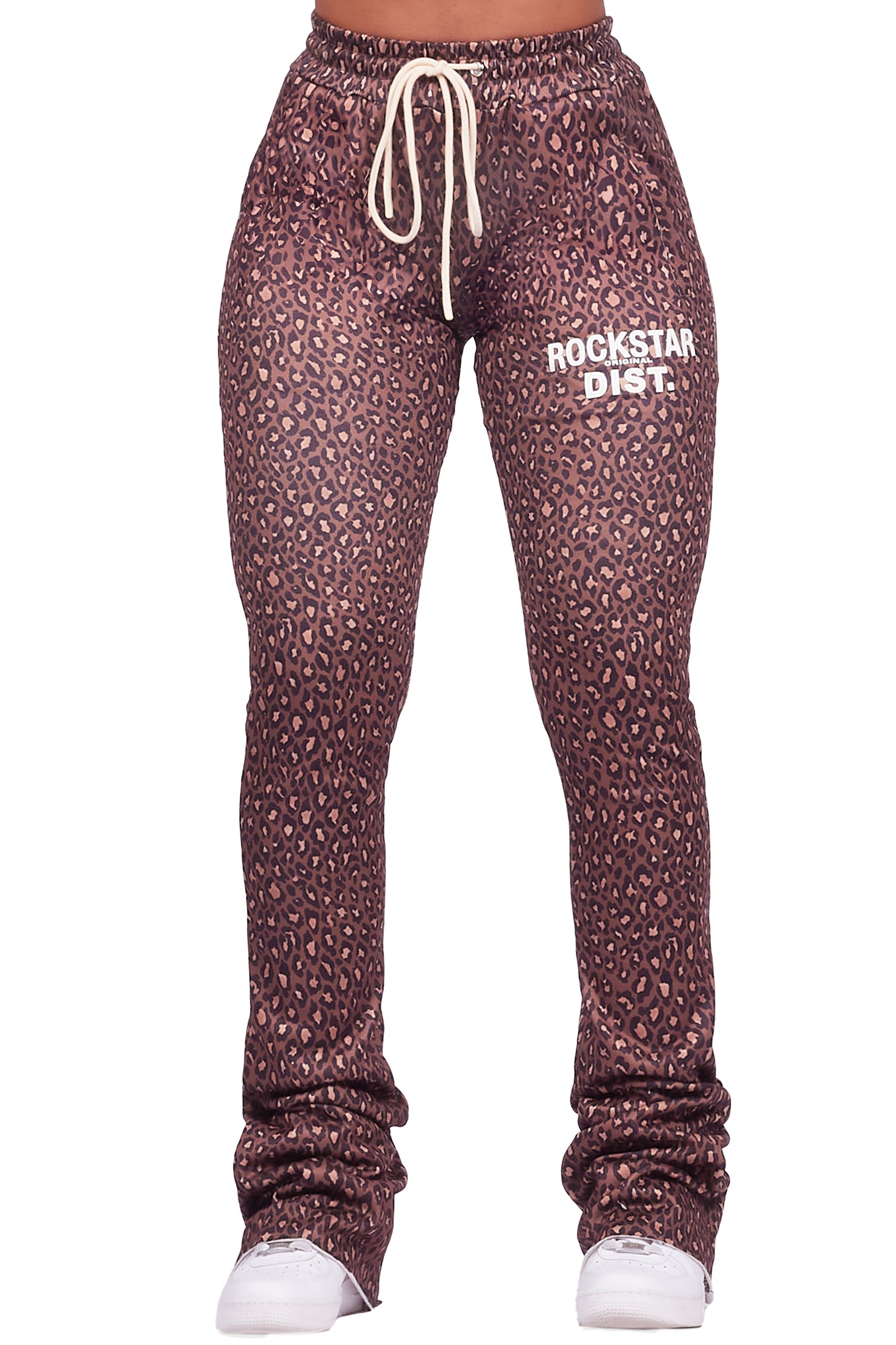 Juliana Cheetah Super Stacked Track Pant