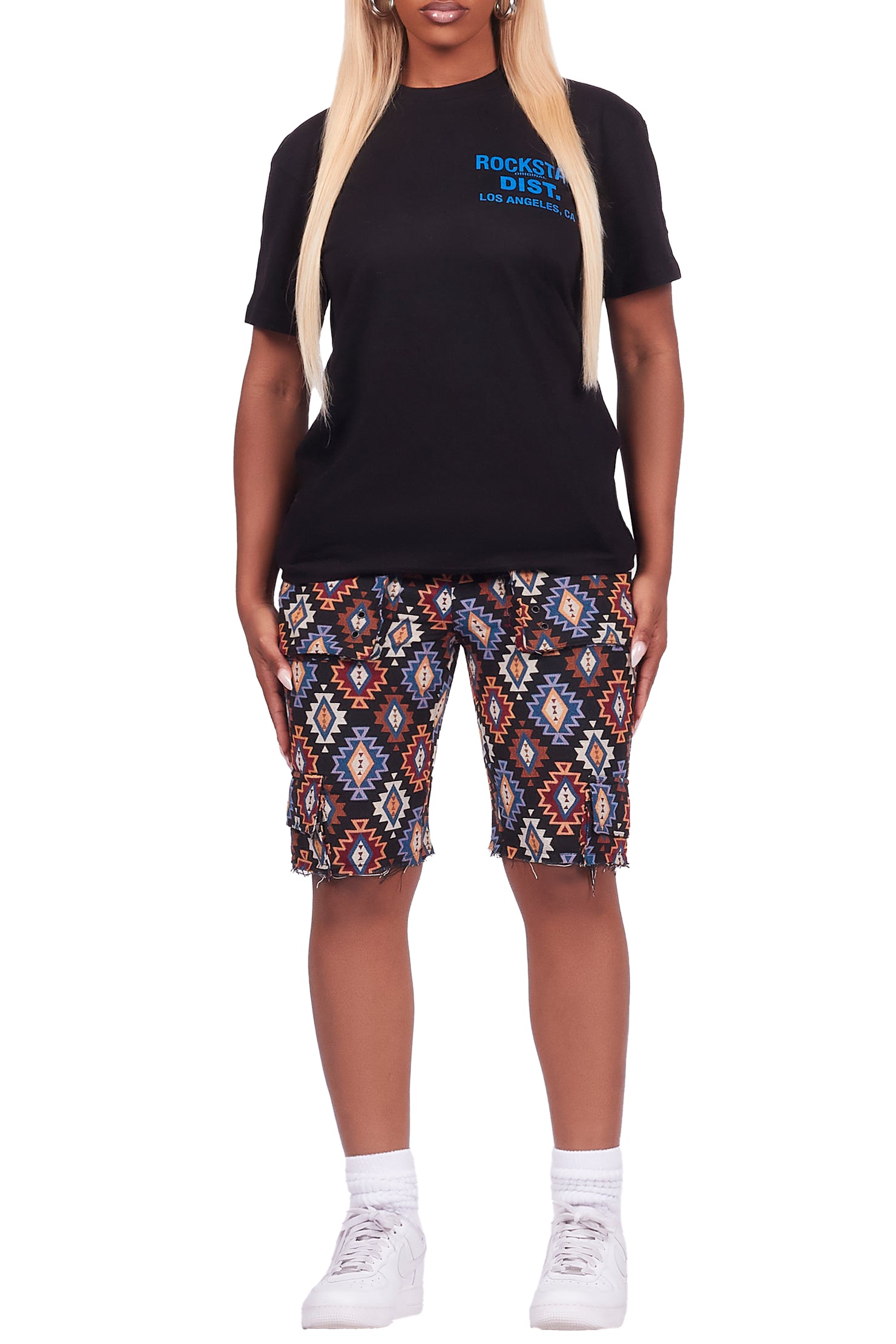 Andraila Black T-Shirt Short Set