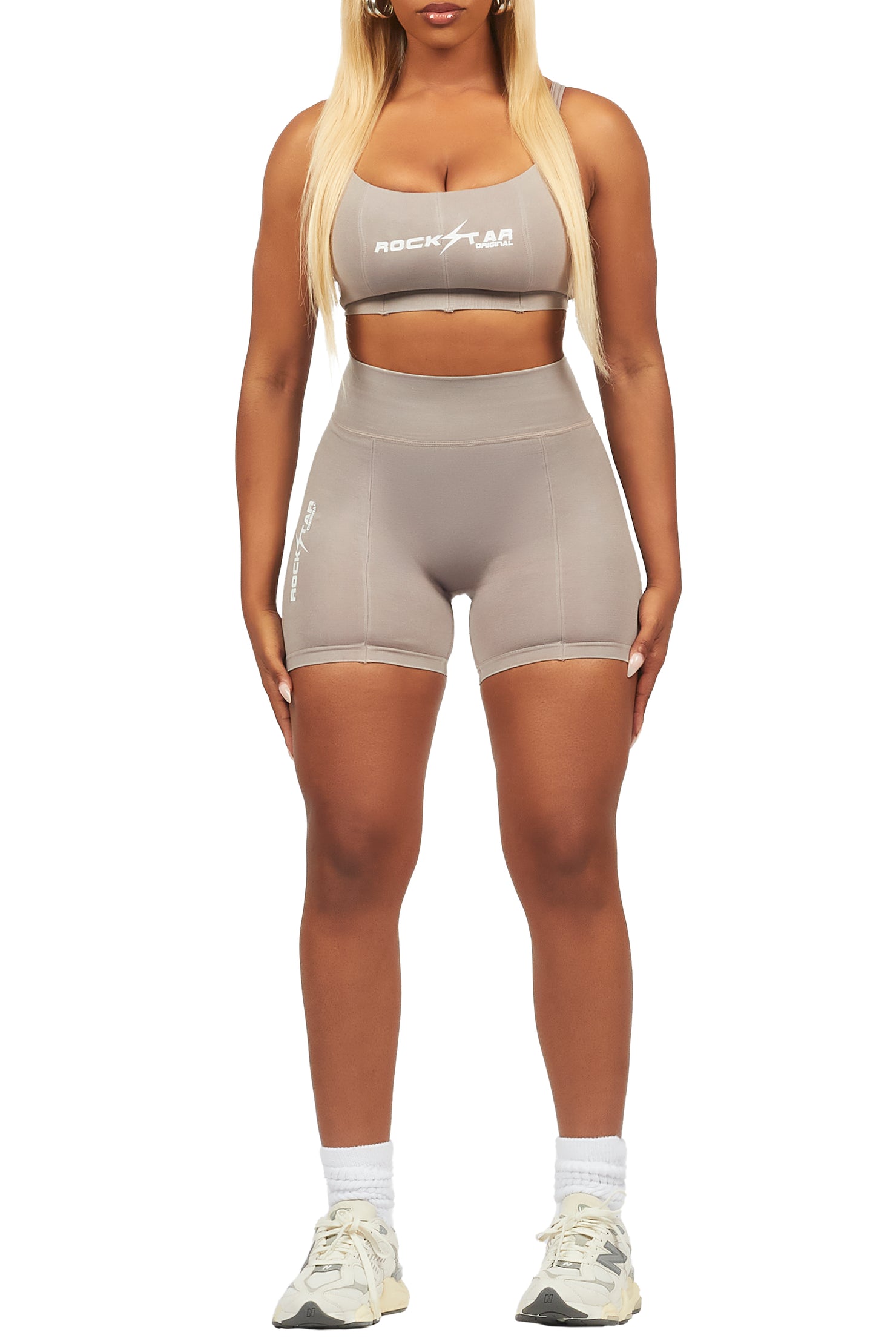 Katteria Washed Grey Bike Short Set