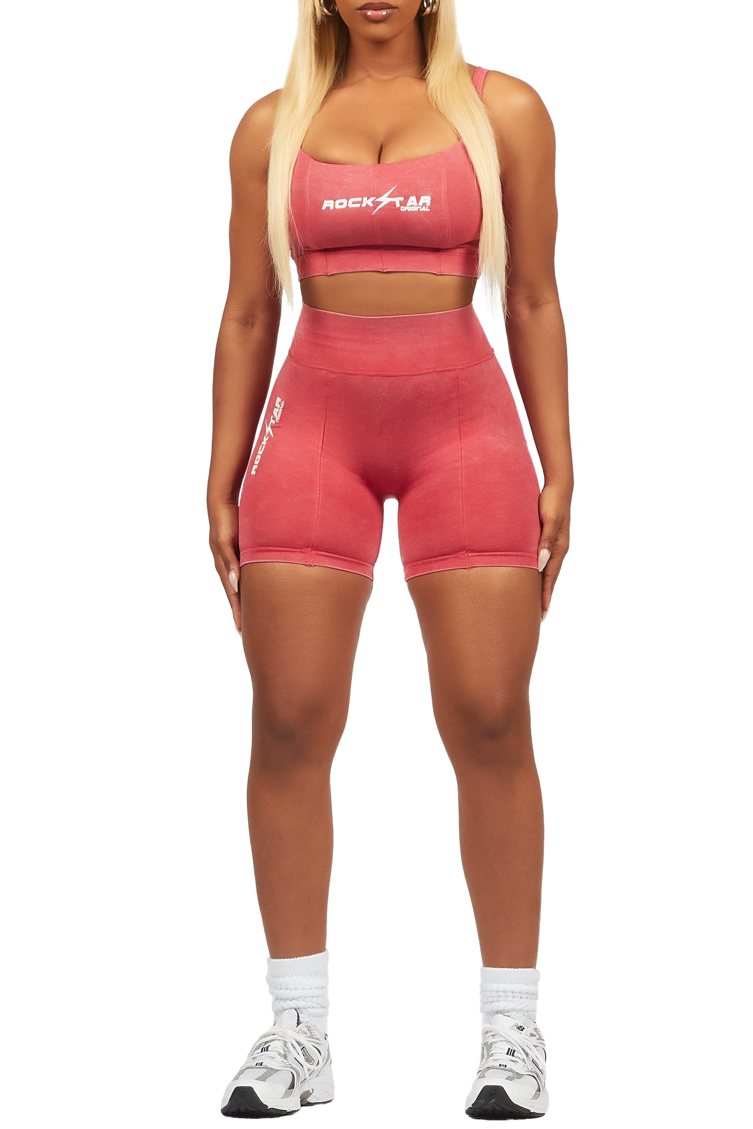 Katteria Washed Red Bike Short Set