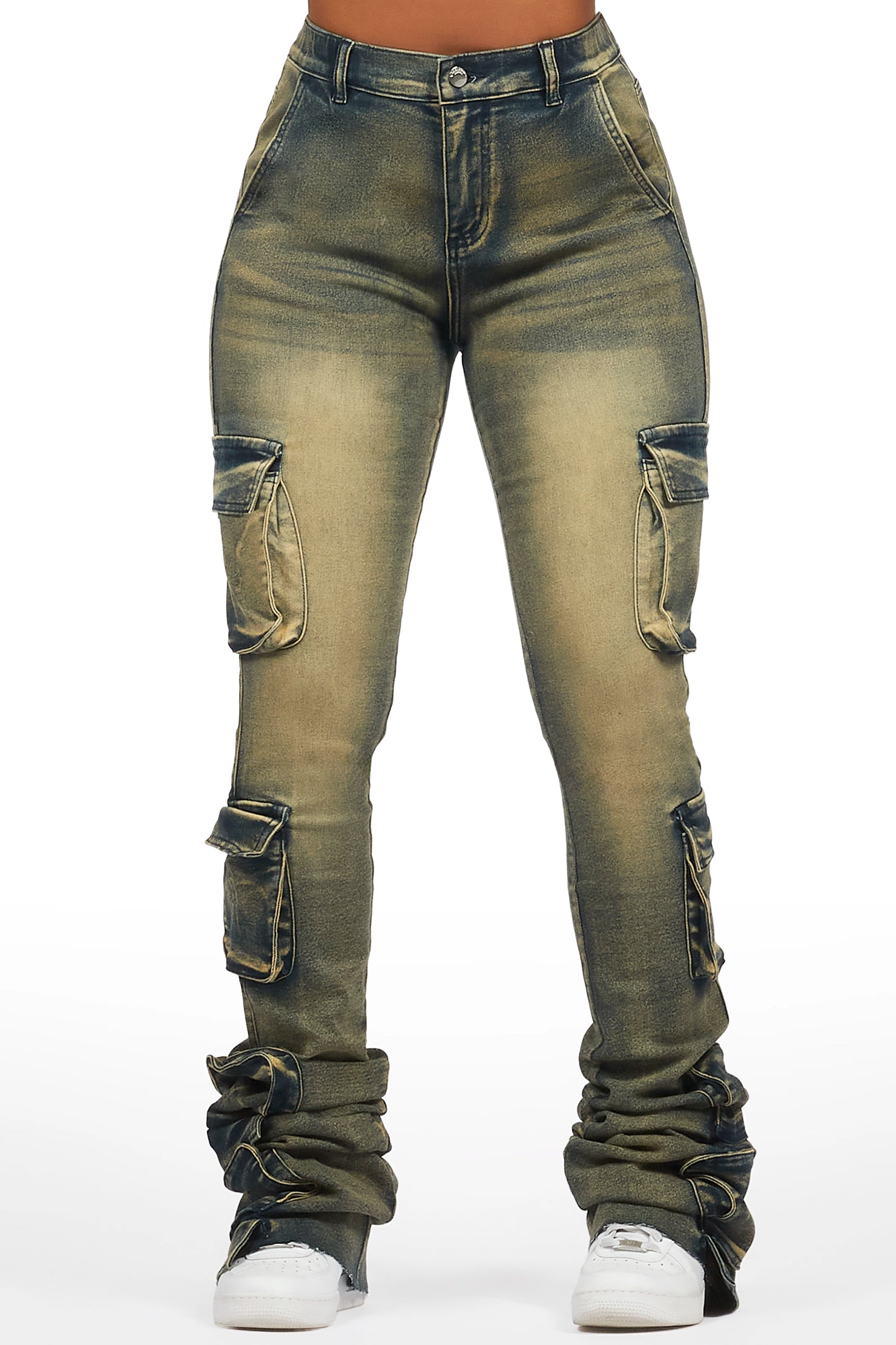 Phoebe Tinted Dark Wash Super Stacked Jean
