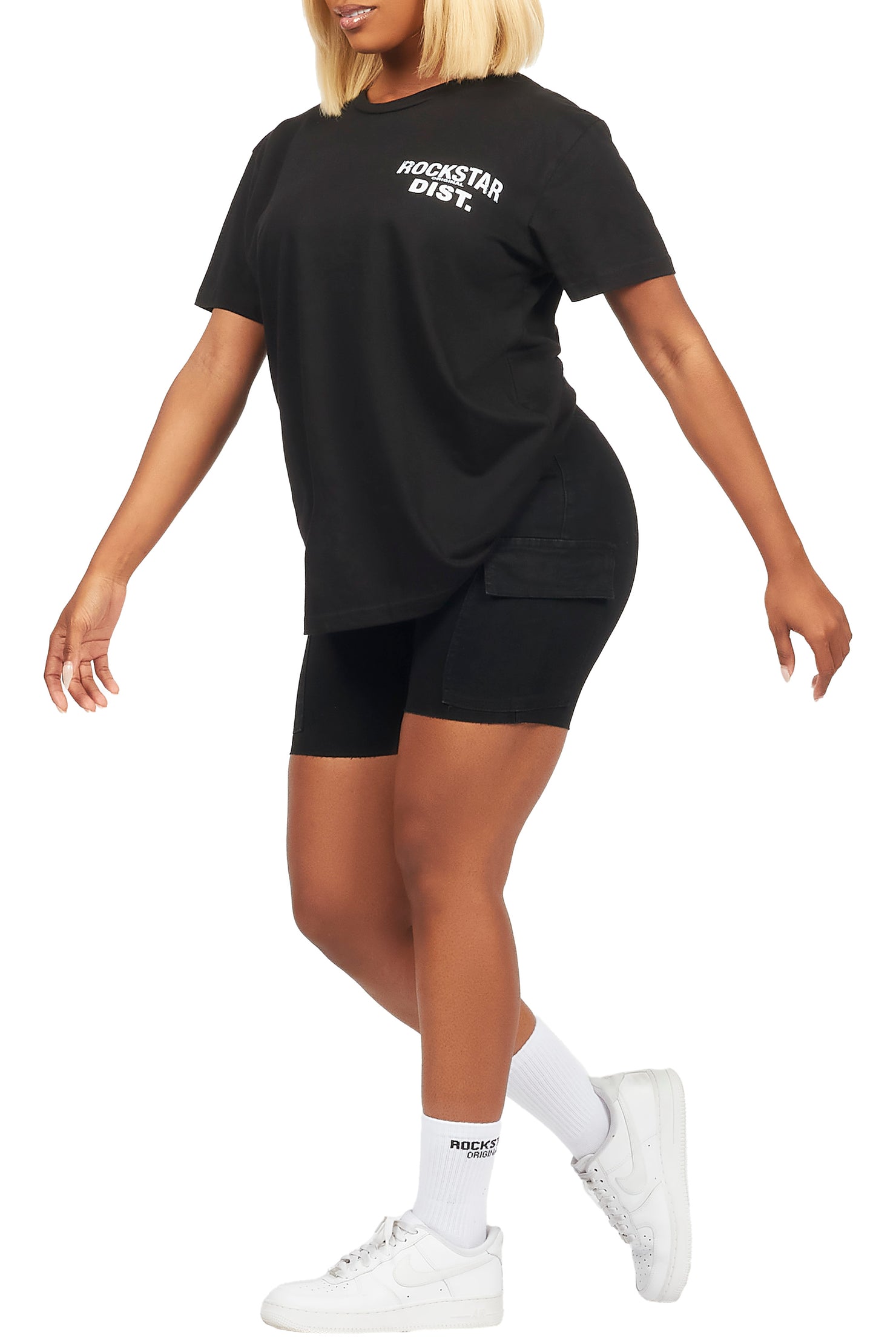 Jakeyia Black Denim Short Set